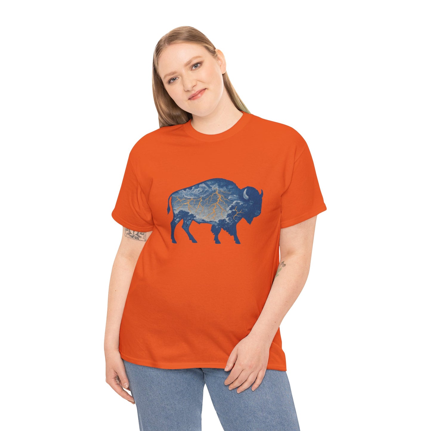 Thunder Bison Lightning T-Shirt | Oklahoma City Basketball Inspired Tee | OKC Game Day Shirt