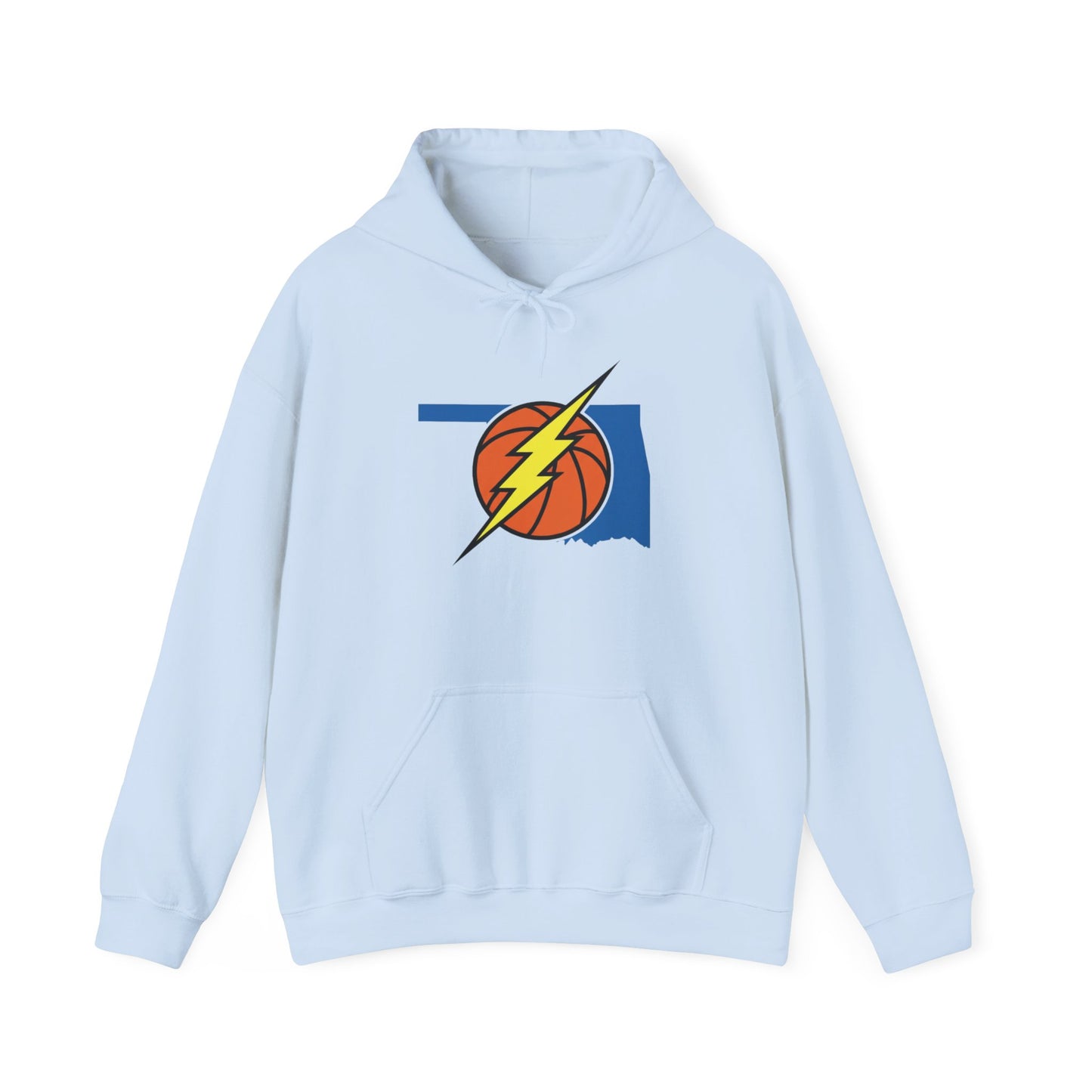 Oklahoma Basketball Lightning Hoodie | Thunder Fan Hoodie | Oklahoma Basketball Sweatshirt | Blue Orange Game Day Hoodie