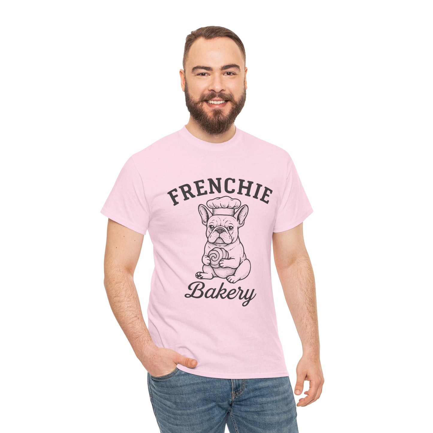 Frenchie Bakery T-Shirt French Bulldog Chef Tee, Cute Dog Lover Gift, Vintage Frenchie Café Graphic