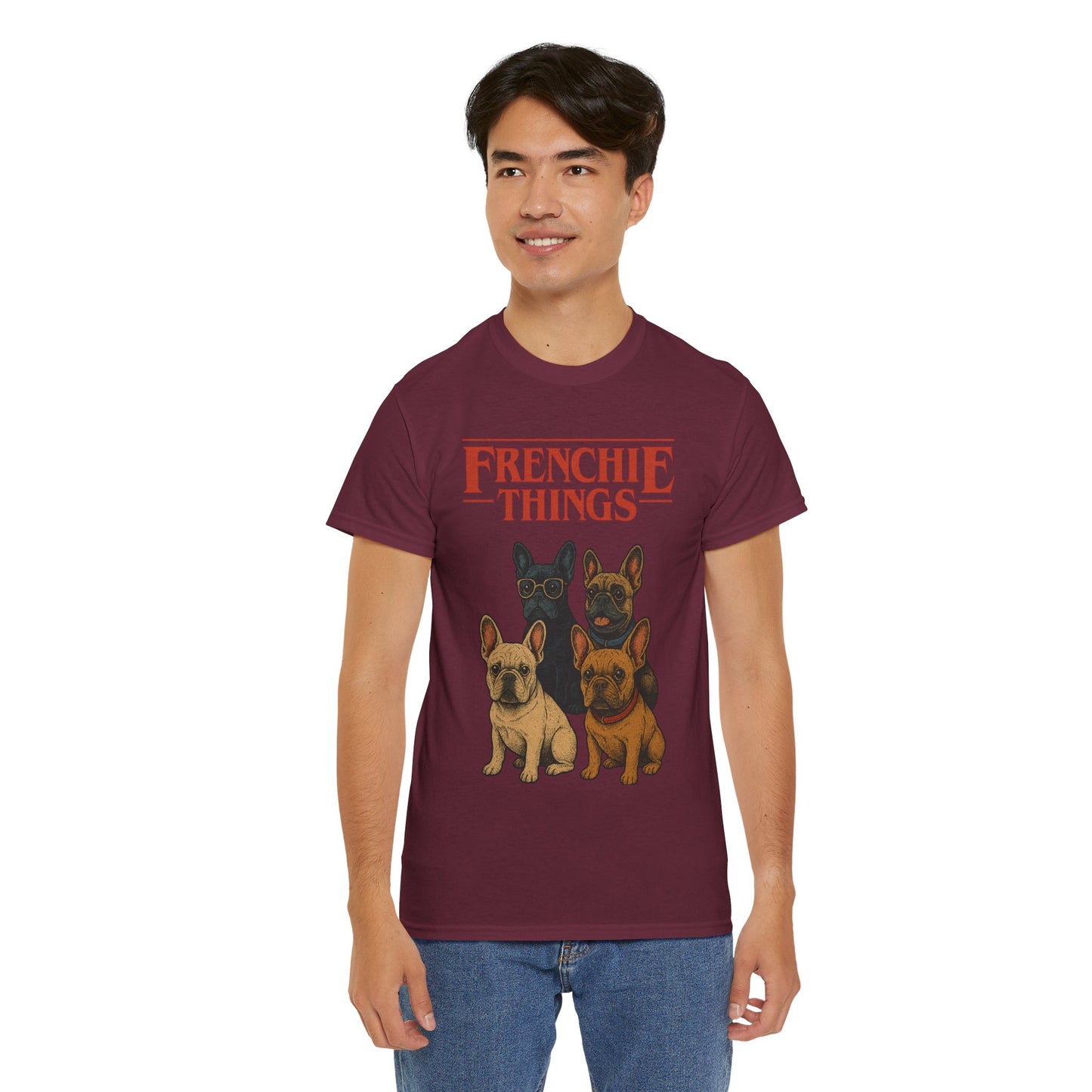 Frenchie Things Unisex Heavy Cotton Tee - Cute Dog Lover Shirt, Pet Gift, Casual Wear, Birthday Gift, Animal T-Shirt