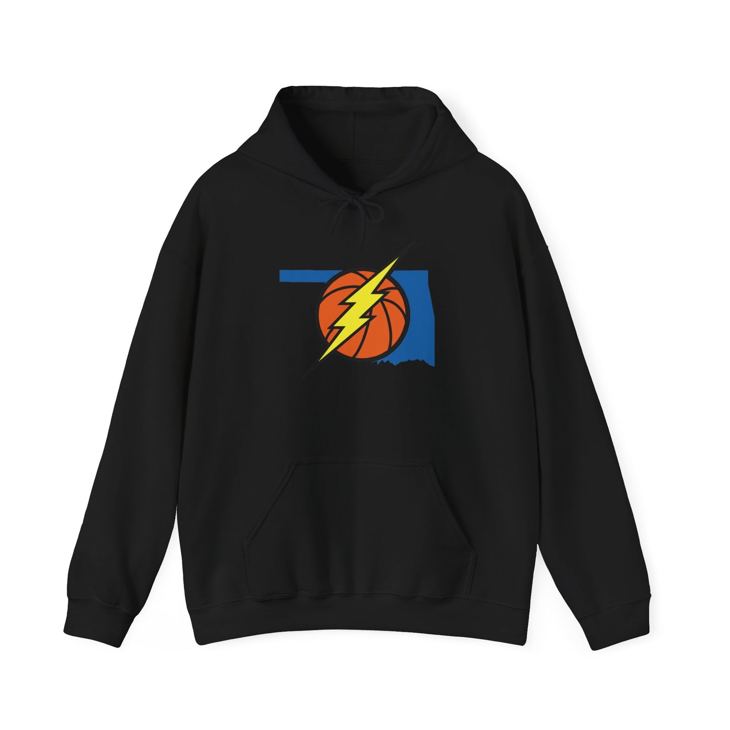 Oklahoma Basketball Lightning Hoodie | Thunder Fan Hoodie | Oklahoma Basketball Sweatshirt | Blue Orange Game Day Hoodie