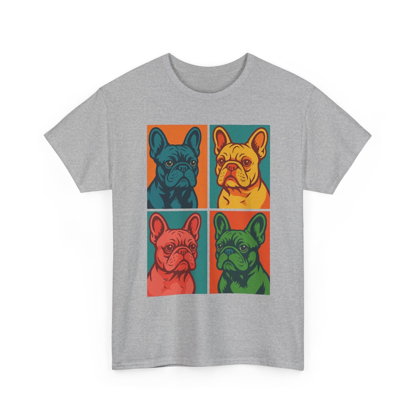 Pop Art French Bulldog T-Shirt • Colorful Frenchie Dog Tee • Retro Pop Art Dog Shirt • French Bulldog Lover Gift • Bright Graphic Dog Tee