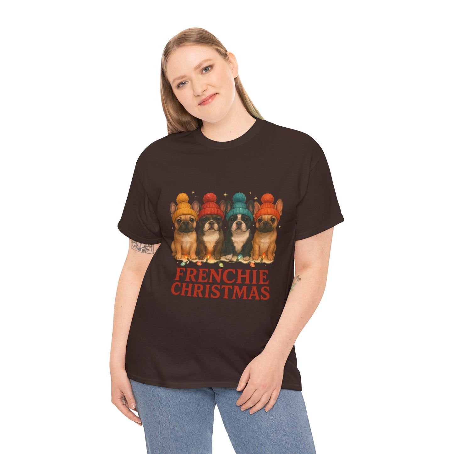 Frenchie Christmas Shirt | Cute French Bulldog Holiday Tee | Frenchie Dog Lovers Xmas Gift | Cozy Winter Pup T-Shirt
