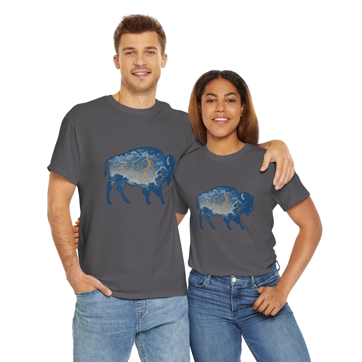 Thunder Bison Lightning T-Shirt | Oklahoma City Basketball Inspired Tee | OKC Game Day Shirt