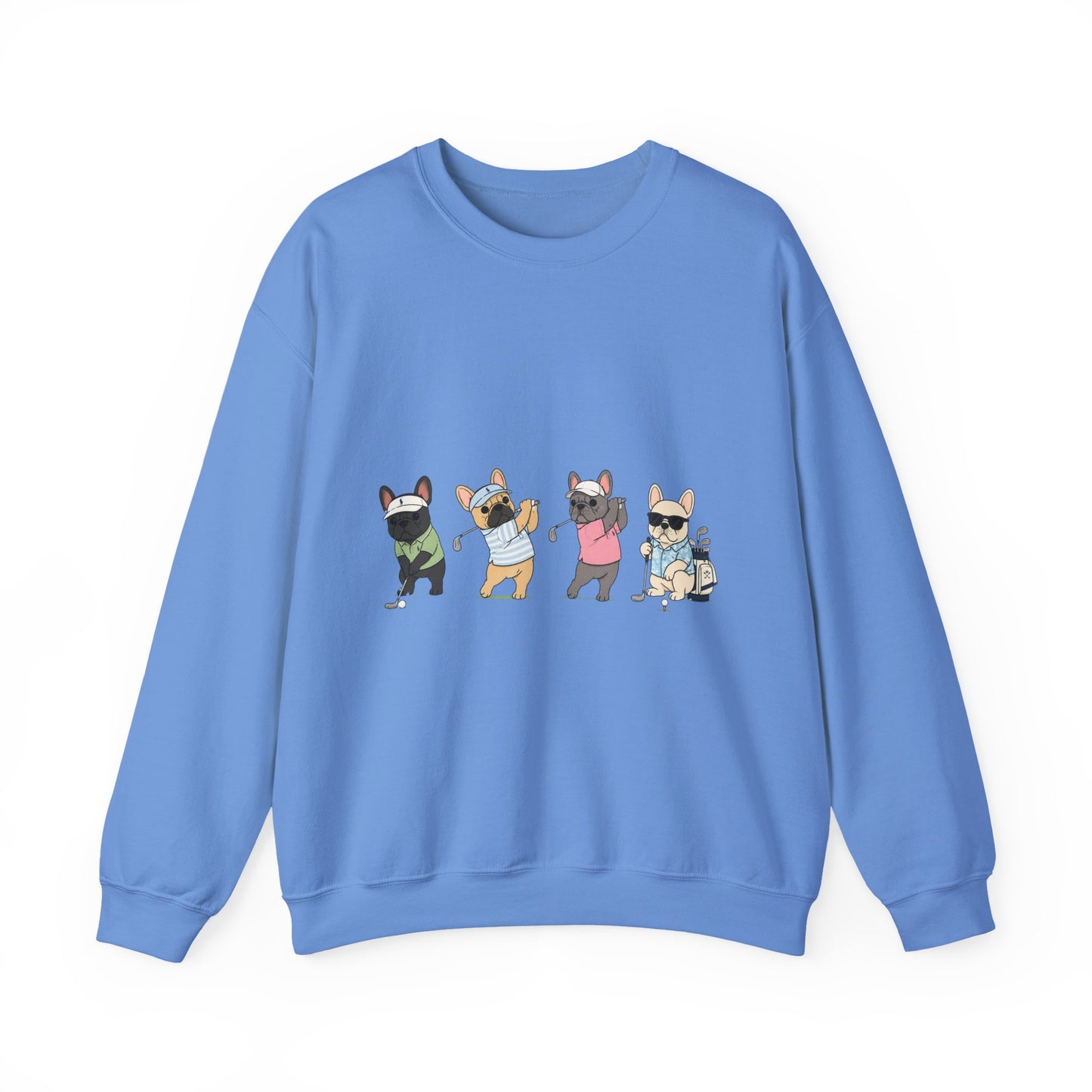 Frenchie Golf Sweatshirt, French Bulldog Golf Crewneck, Funny Golf Dog Sweatshirt, Golf Lover Gift, Country Club Frenchie Pullover