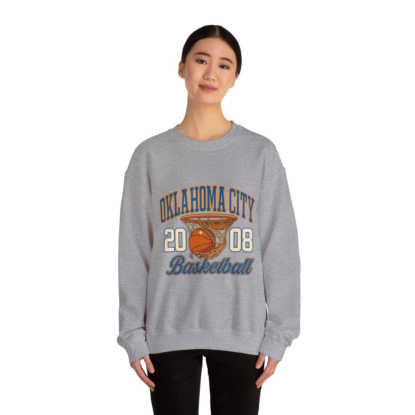 Oklahoma City Basketball Sweatshirt, Unisex Crewneck, Sports Fan Gift, Casual Wear, Basketball Apparel, Team Pride