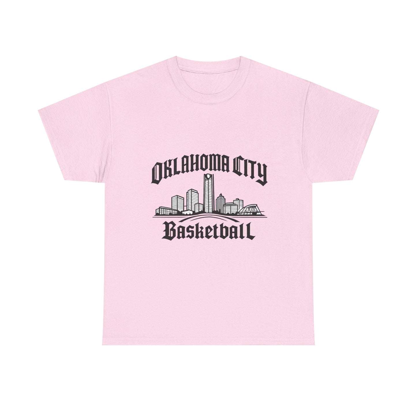 Oklahoma City Basketball Shirt, OKC Skyline Tee, Oklahoma Basketball Fan Shirt, thunder Sports Shirt, Orange Basketball Graphic Tee