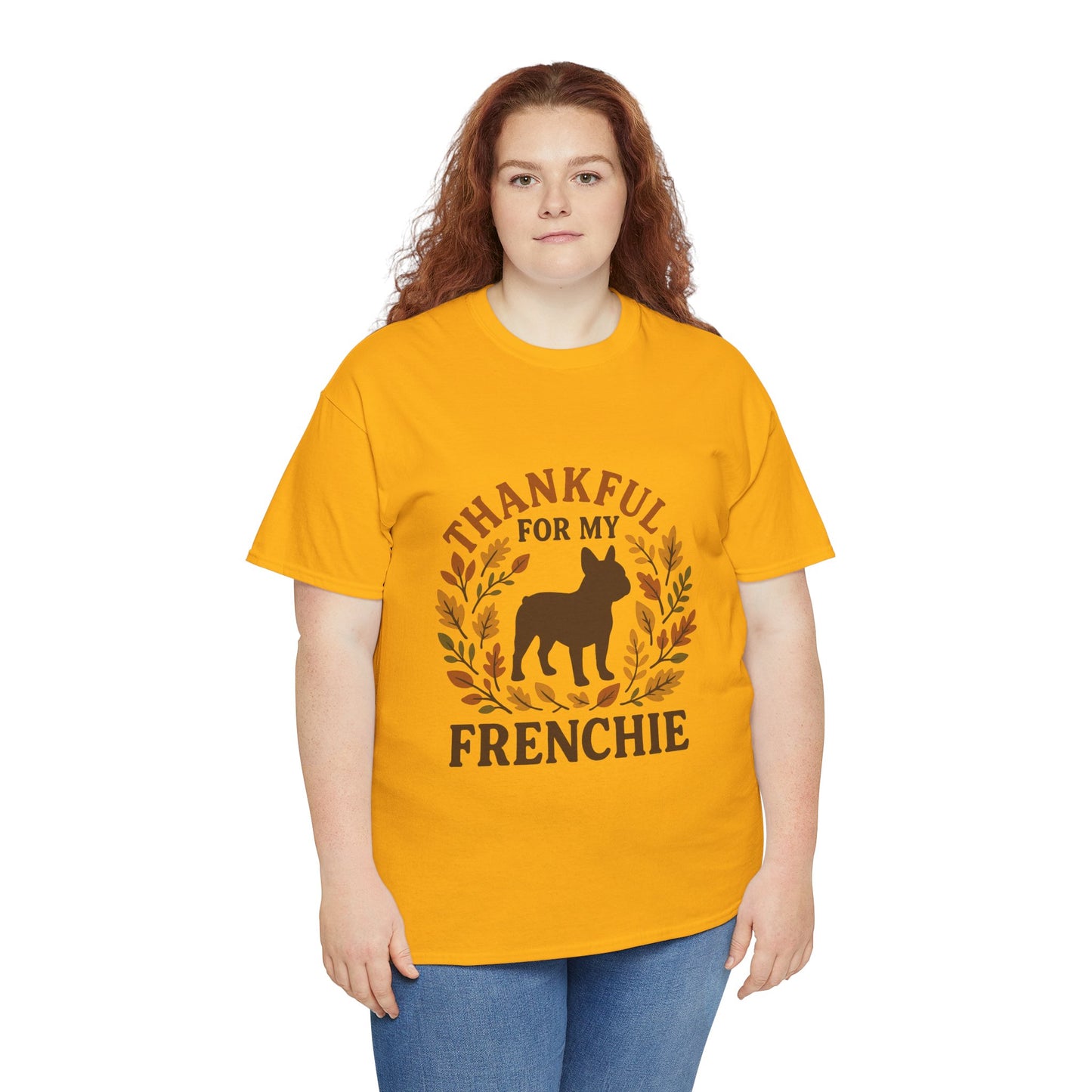 Thankful for My Frenchie Shirt – Fall French Bulldog T-Shirt, Thanksgiving Dog Lover Tee, Autumn Frenchie Gift for Pet Moms & Dads