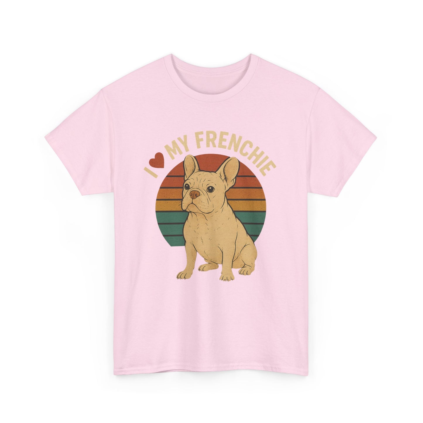 I Love My Frenchie T-Shirt | Retro Cream French Bulldog Tee | Cute Dog Mom Gift | Vintage Frenchie Lover Shirt | Soft Unisex Graphic Top