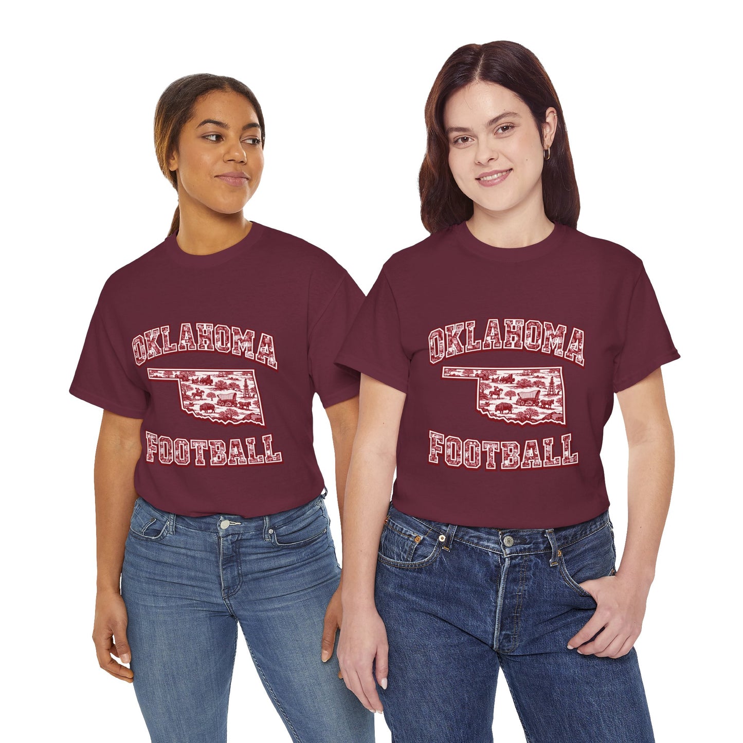 Oklahoma Football Shirt, Vintage Oklahoma Game Day Tee, Crimson Football Fan Shirt, Oklahoma State Toile Graphic Tee, College Football Gift