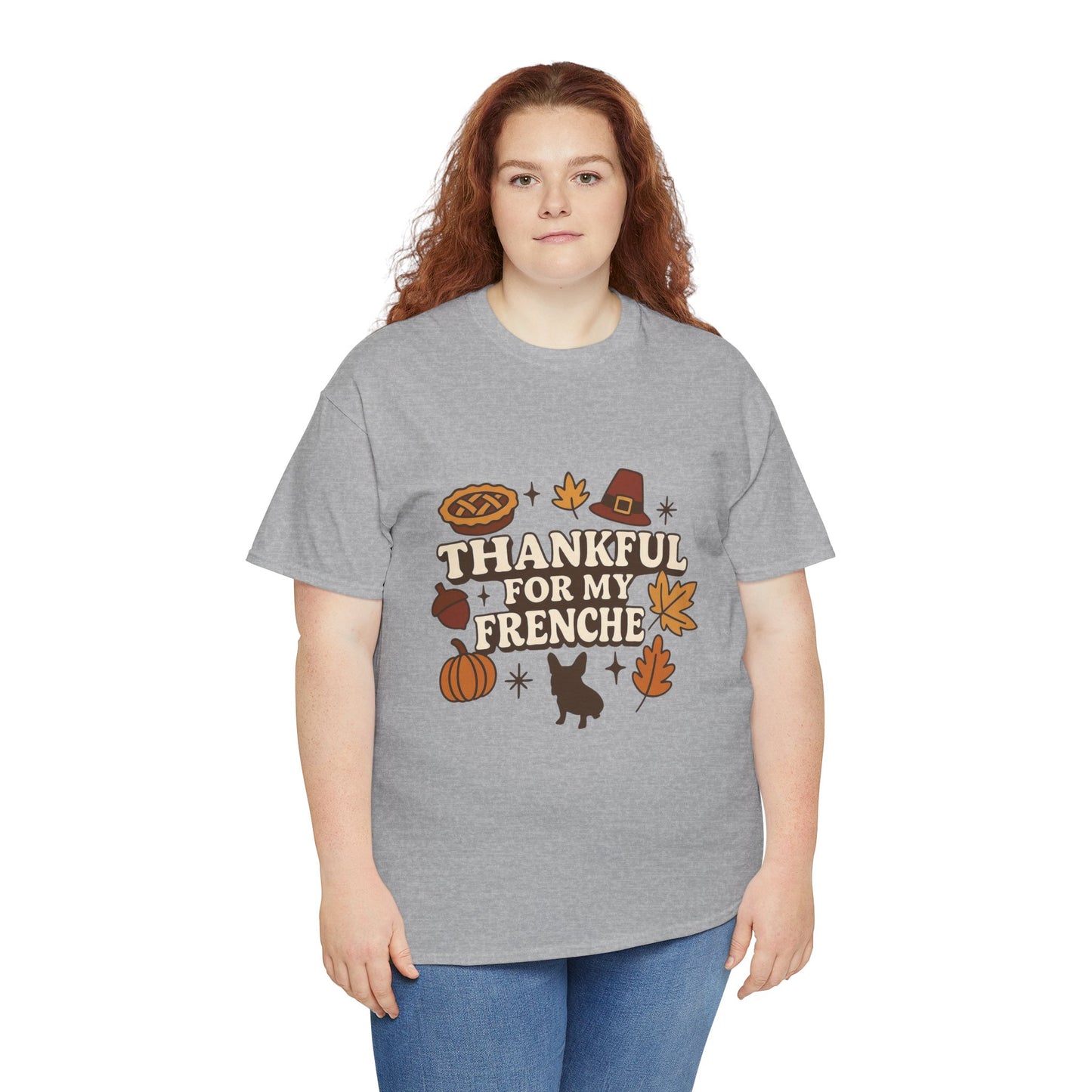 Thankful for My Frenchie Shirt – Thanksgiving French Bulldog Tee, Fall Dog Lover Gift, Autumn Pet Parent T-Shirt, Cute Pumpkin Pie Graphic
