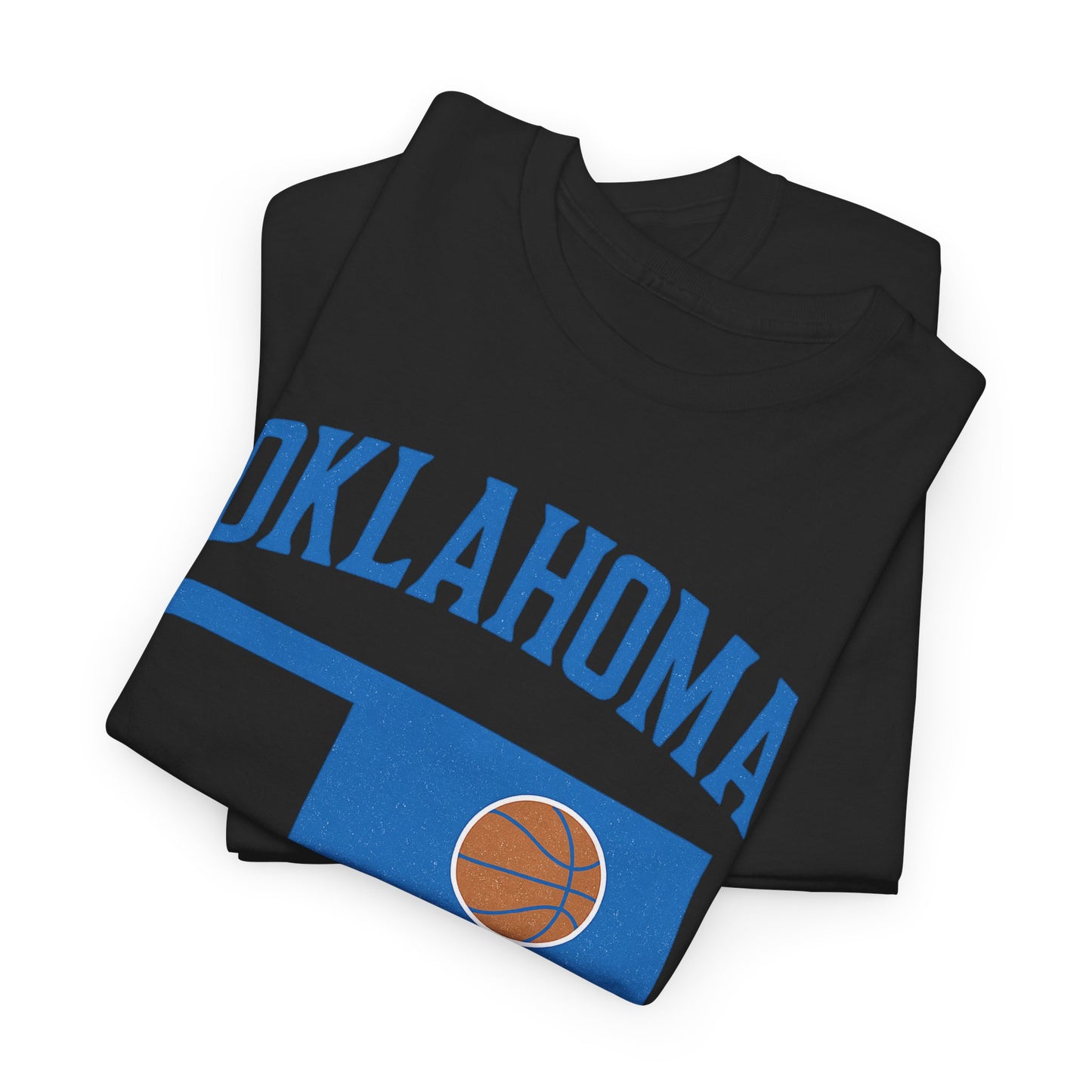 Oklahoma City Basketball Shirt | OKC Basketball Style Tee | Blue & Orange Oklahoma State T-Shir