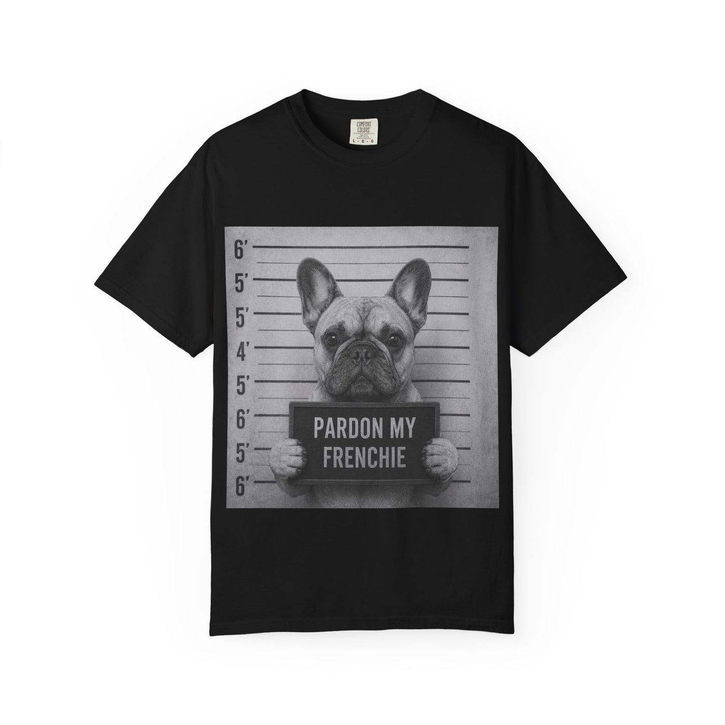 French Bulldog Mugshot T-Shirt – “Pardon My Frenchie” Graphic Tee