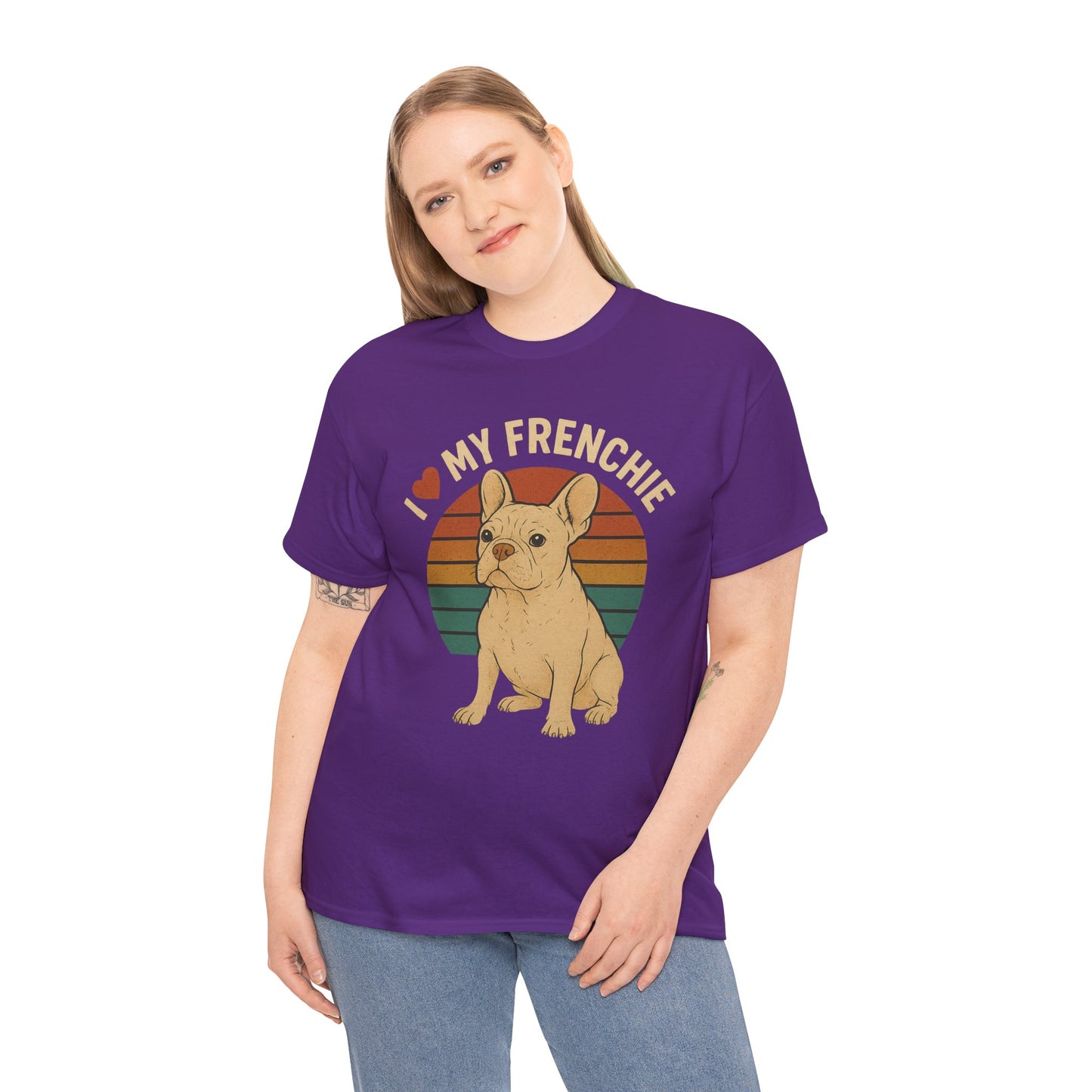 I Love My Frenchie T-Shirt | Retro Cream French Bulldog Tee | Cute Dog Mom Gift | Vintage Frenchie Lover Shirt | Soft Unisex Graphic Top