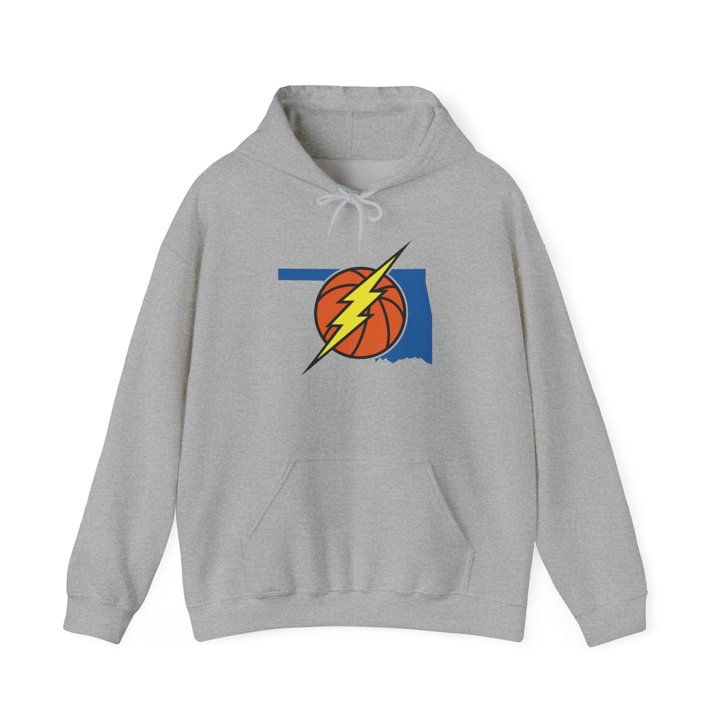 Oklahoma Basketball Lightning Hoodie | Thunder Fan Hoodie | Oklahoma Basketball Sweatshirt | Blue Orange Game Day Hoodie