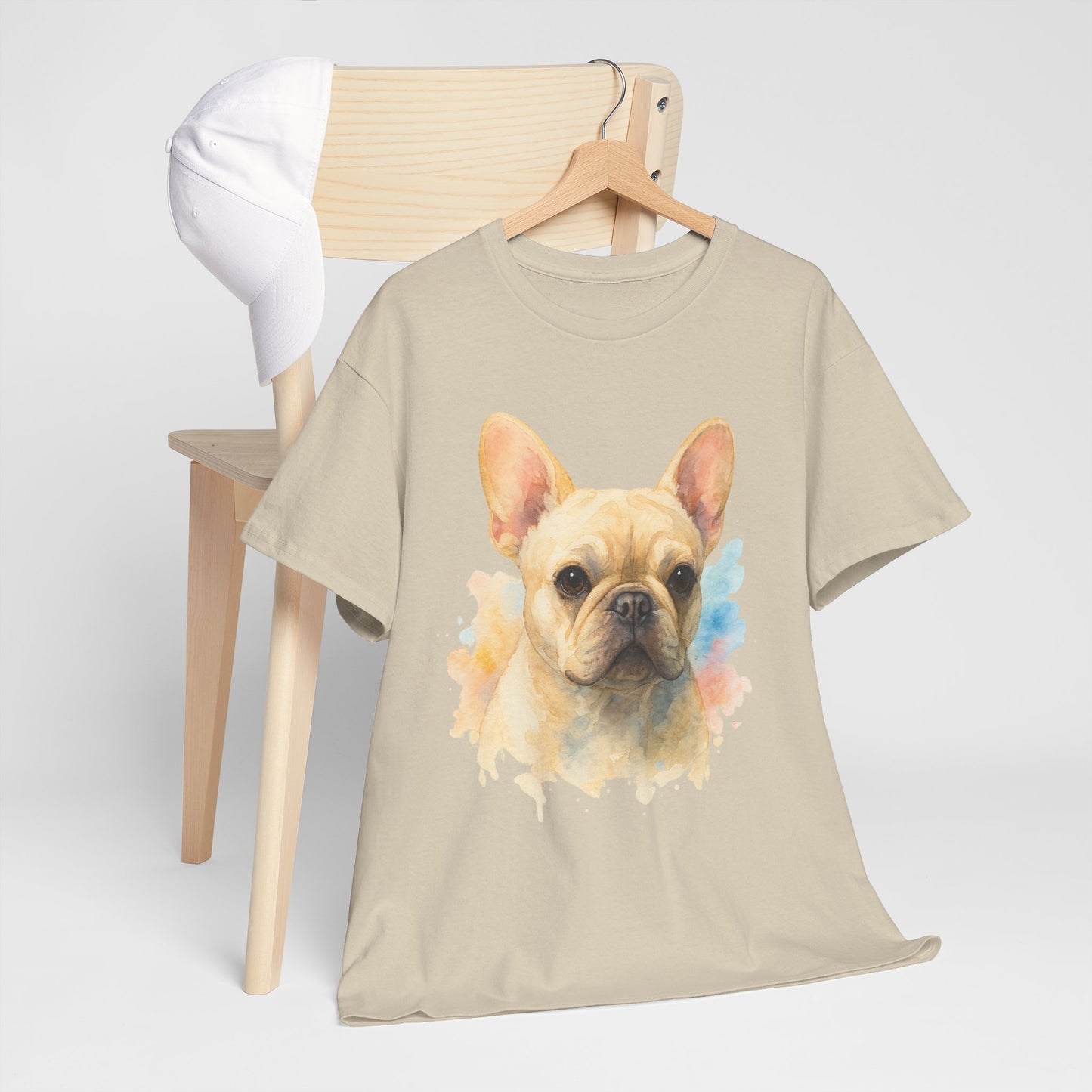 Watercolor French Bulldog T-Shirt | Artistic Frenchie Graphic Tee | Cute Dog Lover Shirt | Unique Gift for Him or Her