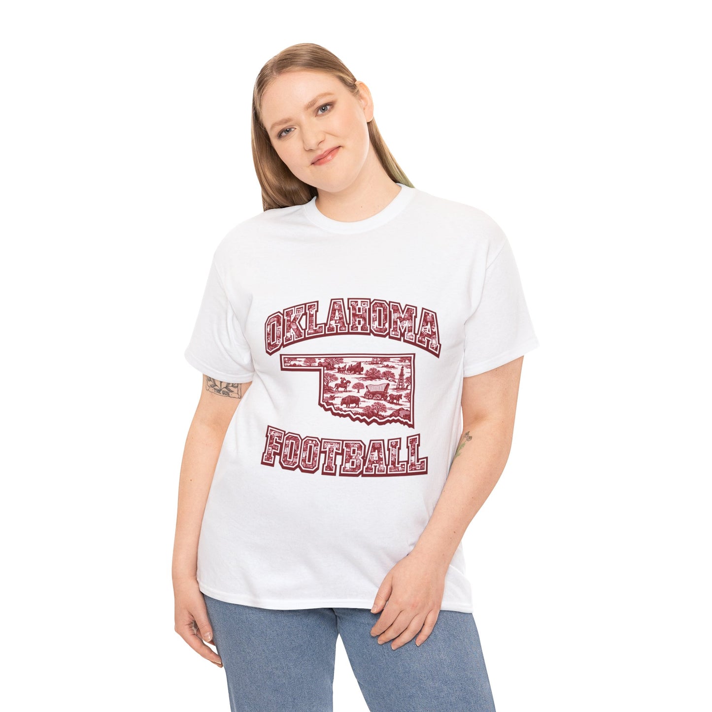 Oklahoma Football Shirt, Vintage Oklahoma Game Day Tee, Crimson Football Fan Shirt, Oklahoma State Toile Graphic Tee, College Football Gift
