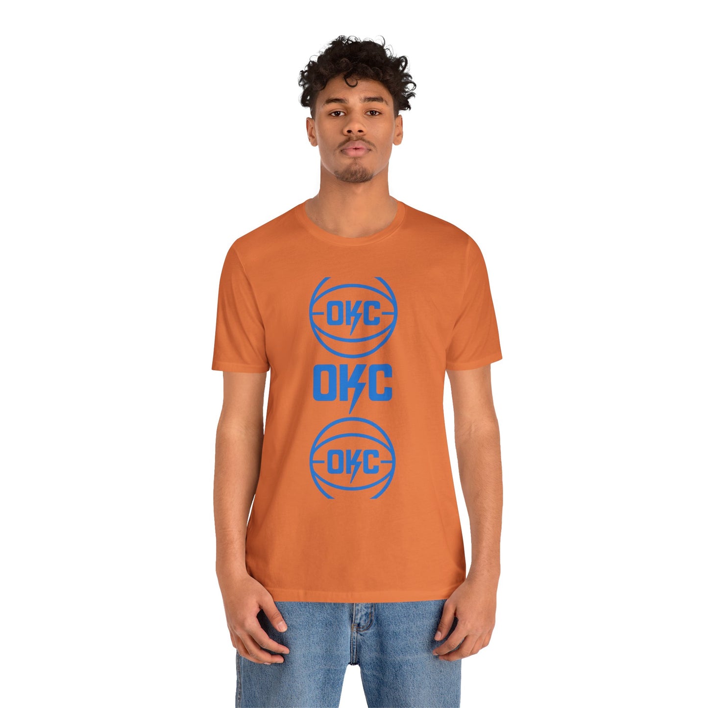 OKC Basketball T-Shirt | Oklahoma Basketball Inspired Tee | Retro Thunder Fan Shirt | Orange and Blue Game Day Graphic Tee