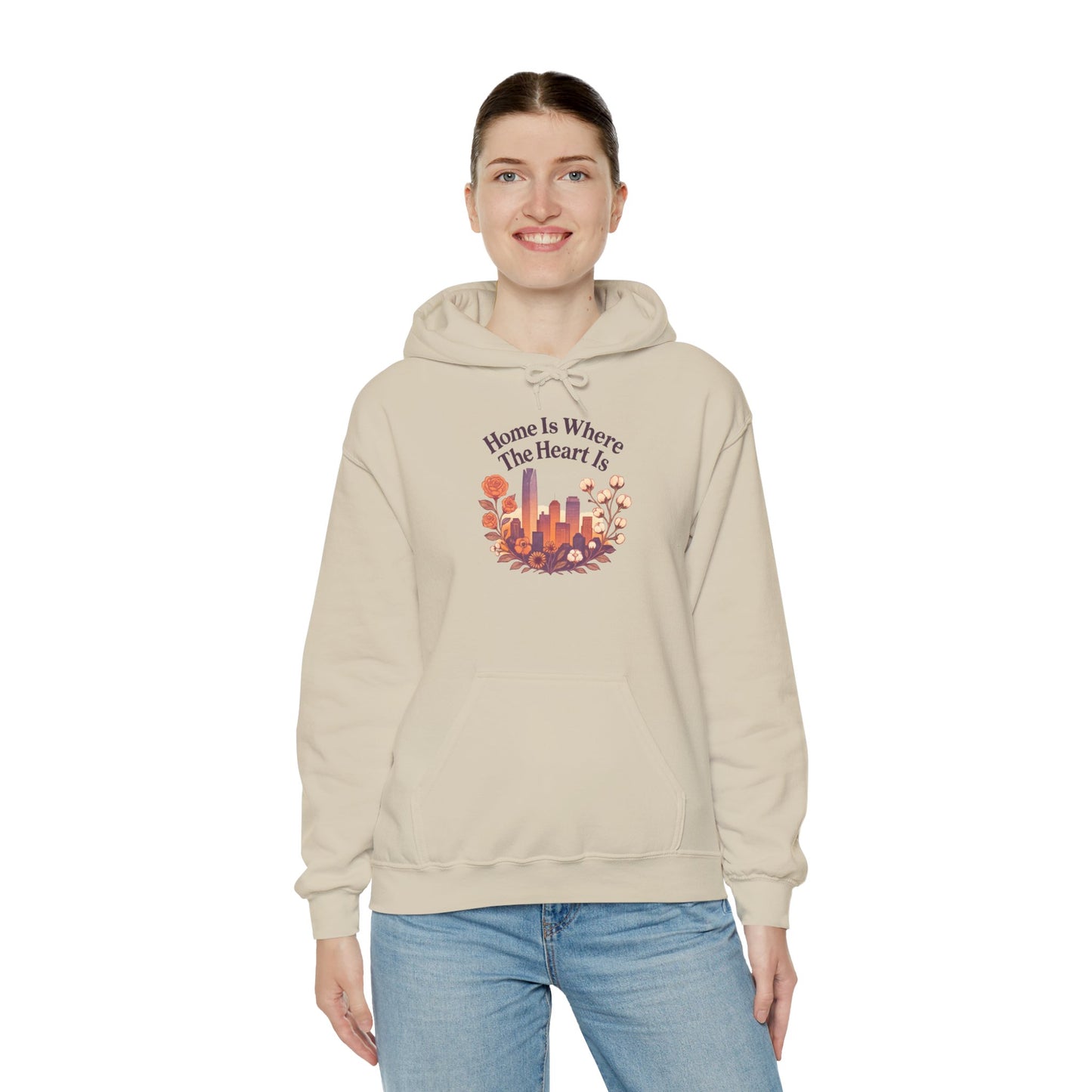 Home Is Where the Heart Is Oklahoma City Hoodie | Oklahoma Pride Gift | OKC Home Hoodie