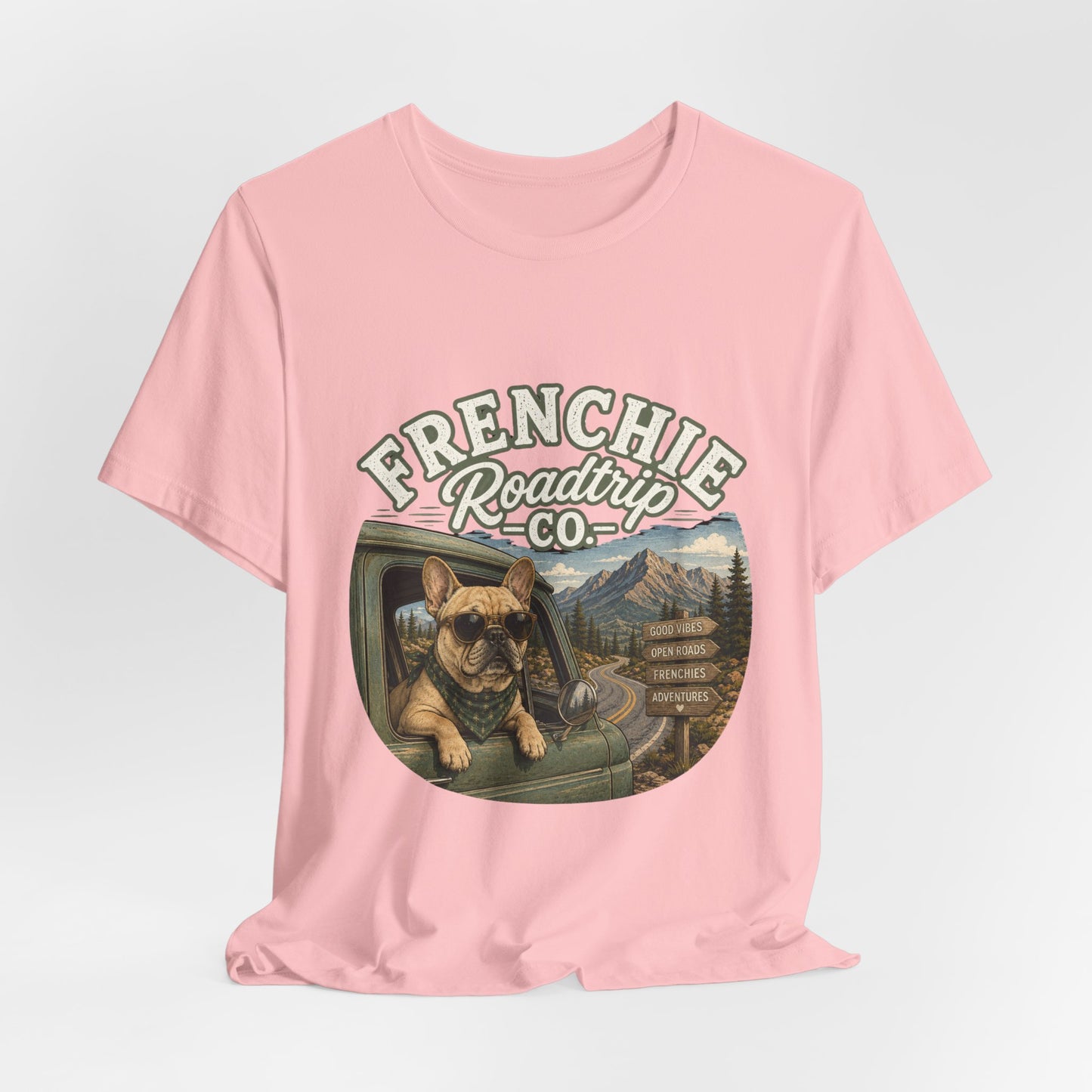 Frenchie Roadtrip Co Shirt, French Bulldog Road Trip Tee, Adventure Frenchie Shirt, Camping Dog Shirt, Travel Lover Gift, Vintage French Bulldog Tee, Outdoor Dog Apparel