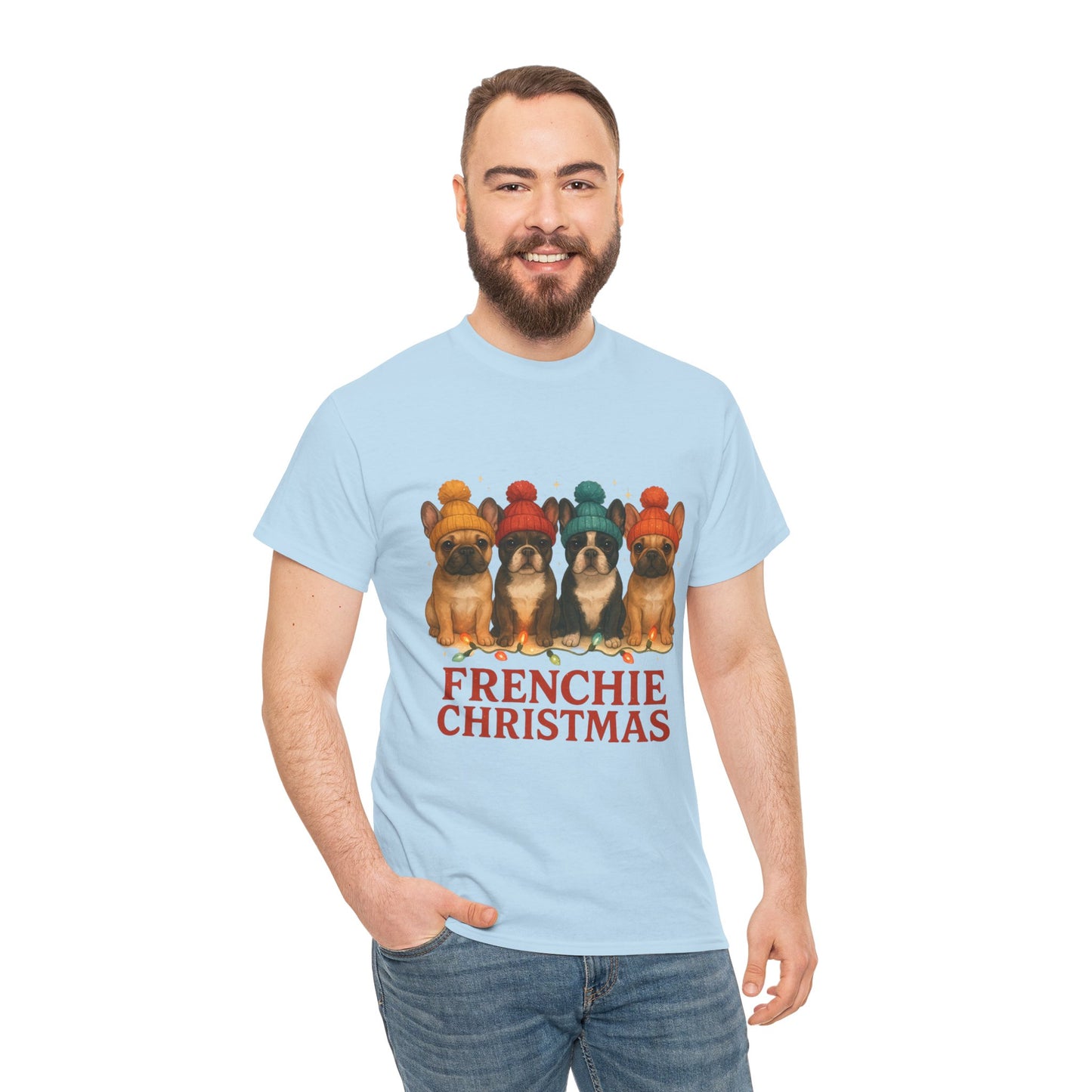 Frenchie Christmas Shirt | Cute French Bulldog Holiday Tee | Frenchie Dog Lovers Xmas Gift | Cozy Winter Pup T-Shirt
