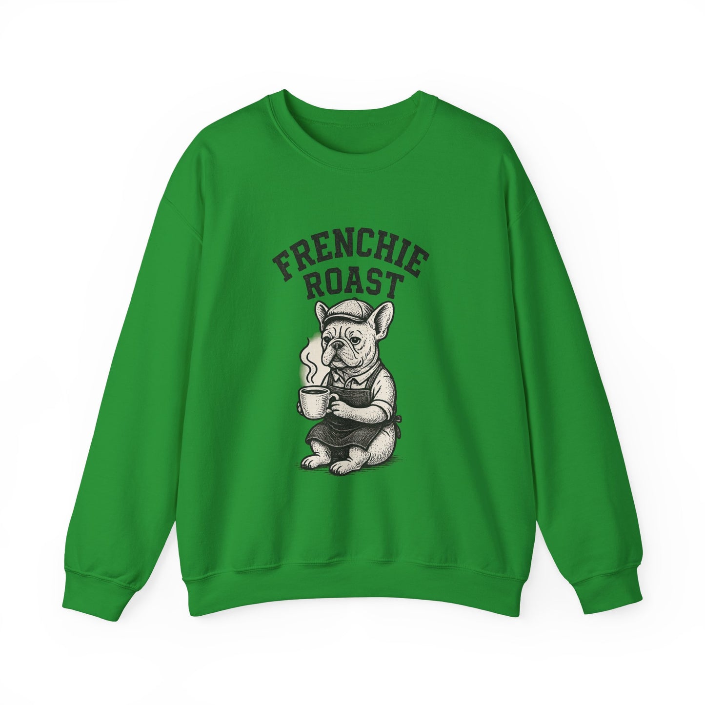 Frenchie Roast Sweatshirt • French Bulldog Coffee Lover Sweater • Cute Barista Dog Pullover • Frenchie Mom Gift • Cozy Dog Lover Crewneck