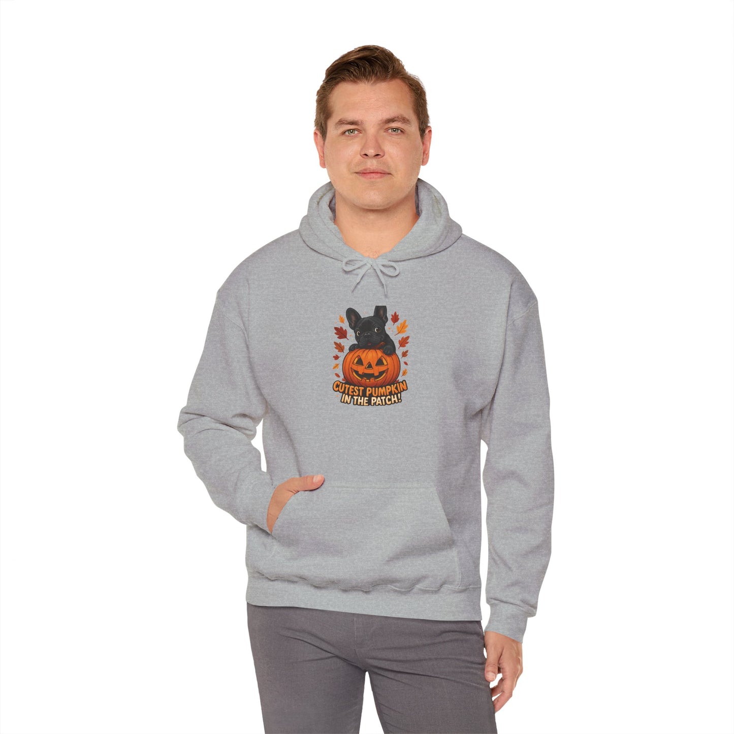 Cutest Pumpkin in the Patch Hoodie | Frenchie Fall Sweatshirt | Halloween Dog Lover Gift | Cozy French Bulldog Pumpkin Patch Hoodie