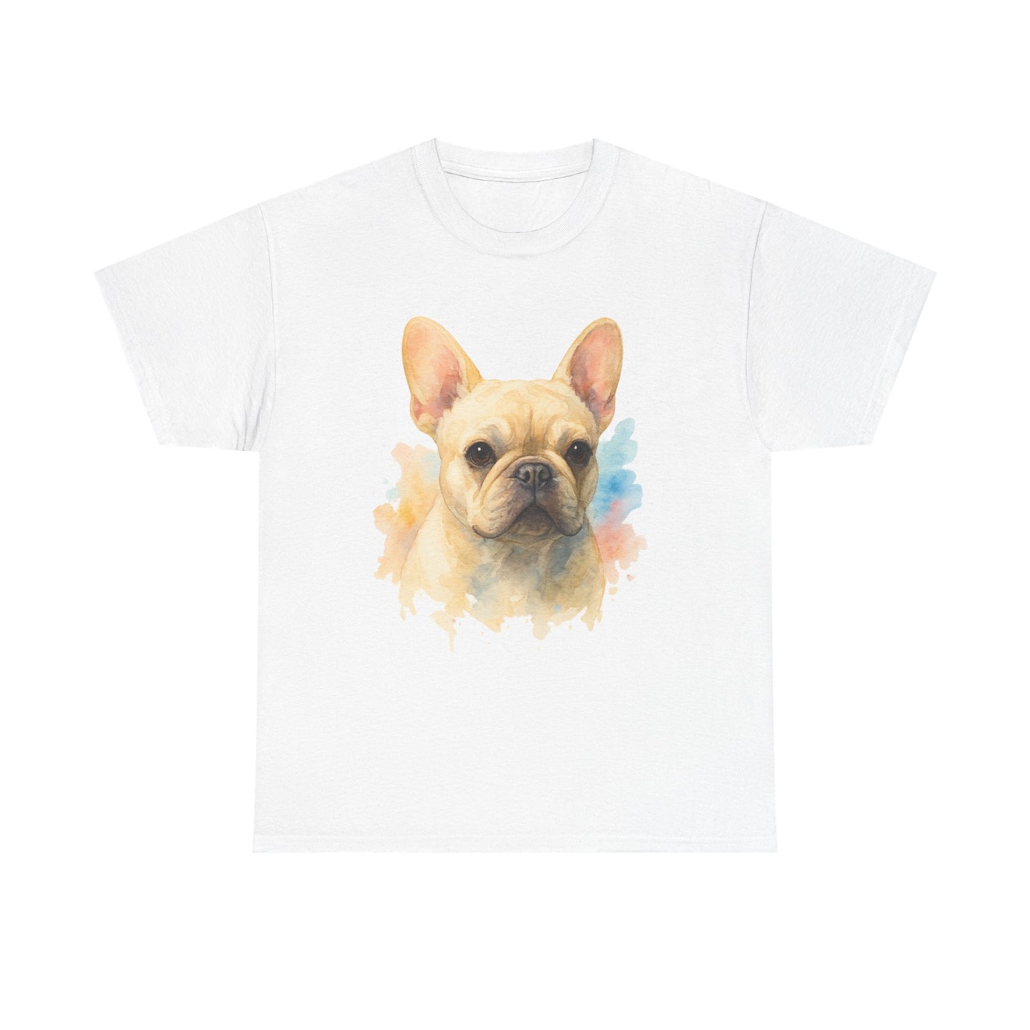 Watercolor French Bulldog T-Shirt | Artistic Frenchie Graphic Tee | Cute Dog Lover Shirt | Unique Gift for Him or Her