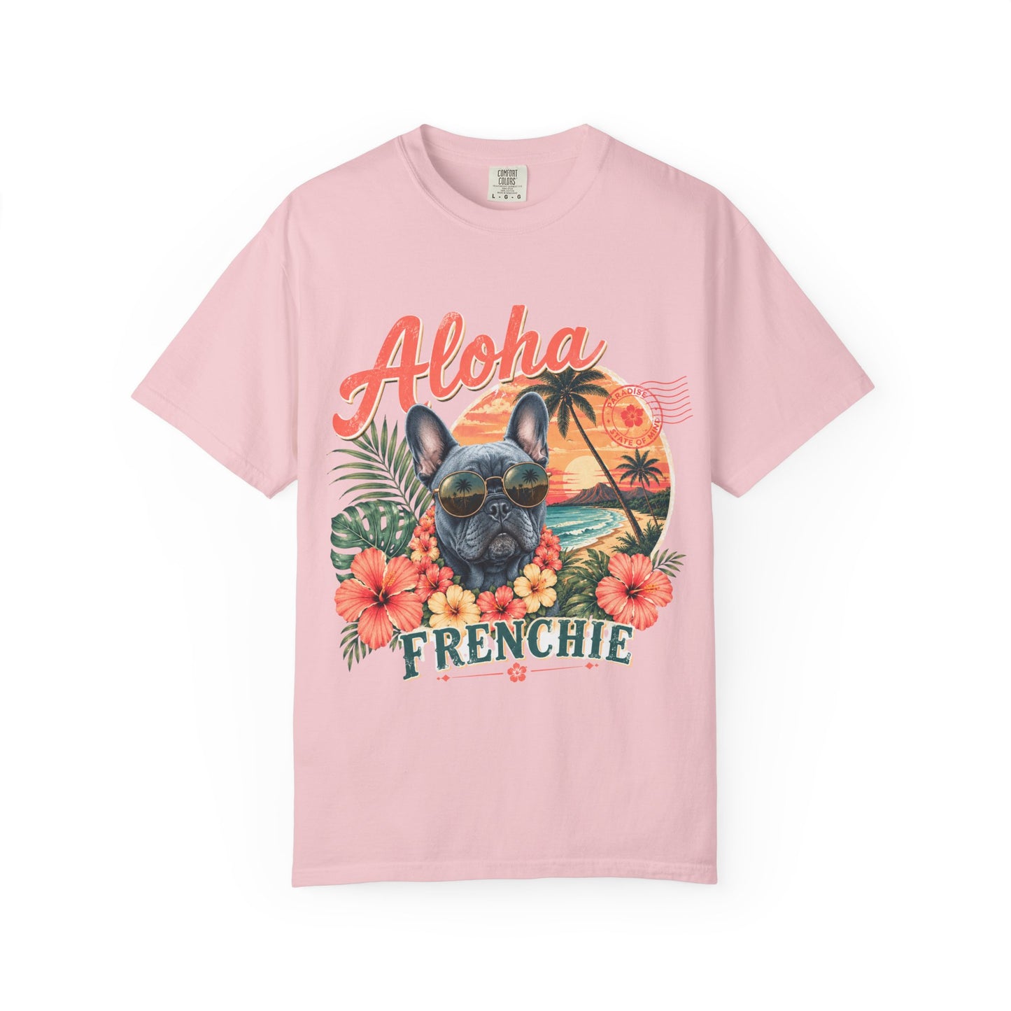 Aloha Frenchie T-Shirt — Hawaiian Sunset French Bulldog Tee