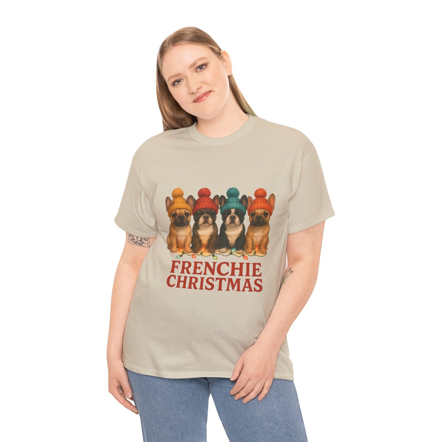 Frenchie Christmas Shirt | Cute French Bulldog Holiday Tee | Frenchie Dog Lovers Xmas Gift | Cozy Winter Pup T-Shirt