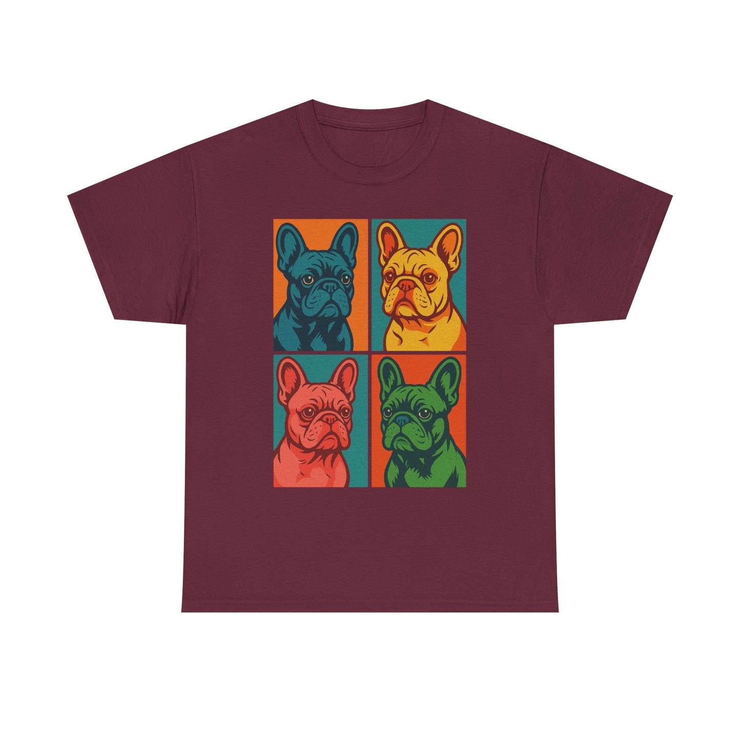 Pop Art French Bulldog T-Shirt • Colorful Frenchie Dog Tee • Retro Pop Art Dog Shirt • French Bulldog Lover Gift • Bright Graphic Dog Tee