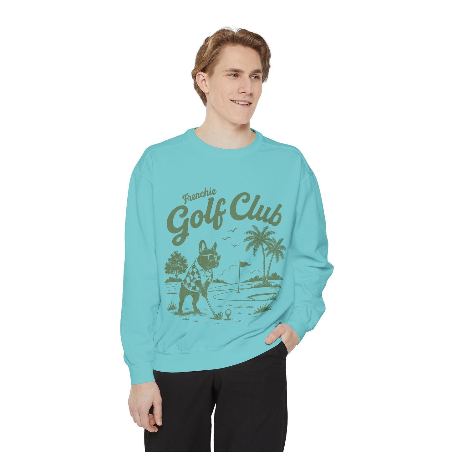 Frenchie Golf Club Sweatshirt — Cute French Bulldog Golfer Pullover