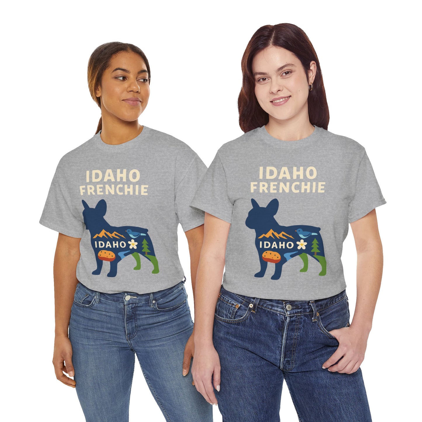 Idaho Frenchie T-Shirt | Idaho Dog Lover Tee | French Bulldog State Shirt | Idaho Gift for Frenchie Owners | Cute Frenchie Graphic Tee