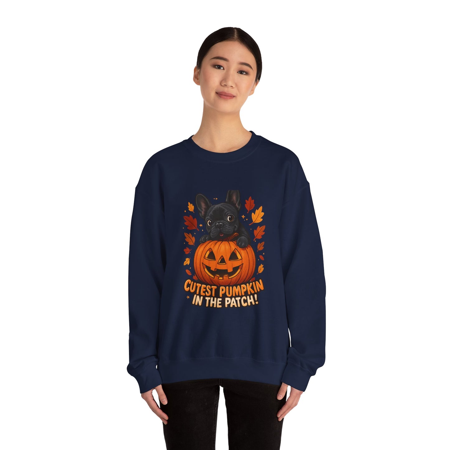 Cutest Pumpkin in the Patch Sweatshirt | Frenchie Fall Crewneck | Halloween Dog Lover Gift | Cozy French Bulldog Pumpkin Patch Pullover