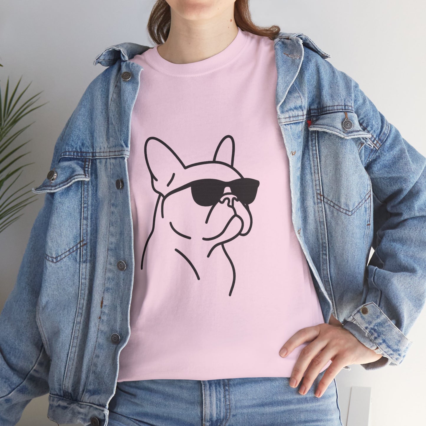 Cool Frenchie Line Art T-Shirt | Minimalist French Bulldog Tee | Dog Lover Gift | Frenchie Mom Shirt | Cute Pet Outline Graphic Tee