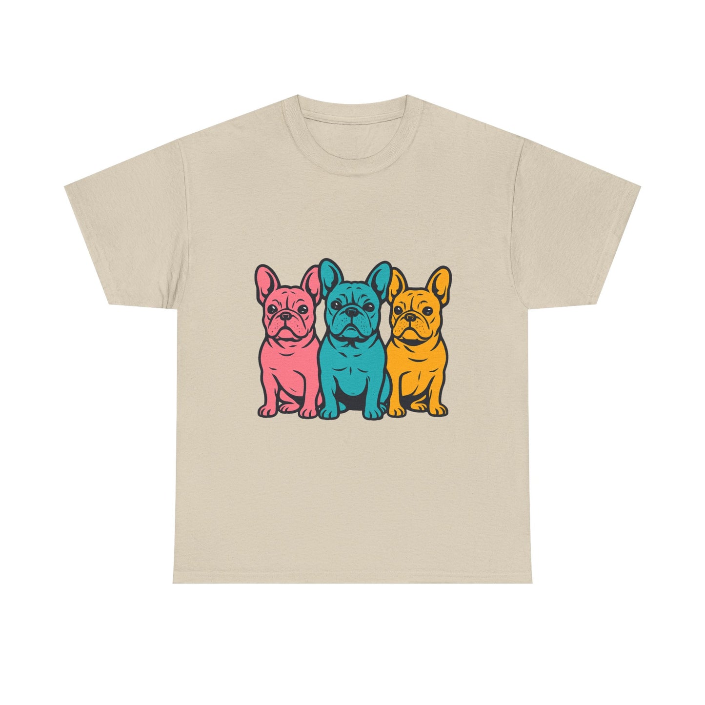 Pop Art French Bulldog T-Shirt | Colorful Frenchie Graphic Tee | Retro Dog Lover Shirt | Bright 80s Style Pet Gift | Fun Unisex Dog Mom Shirt