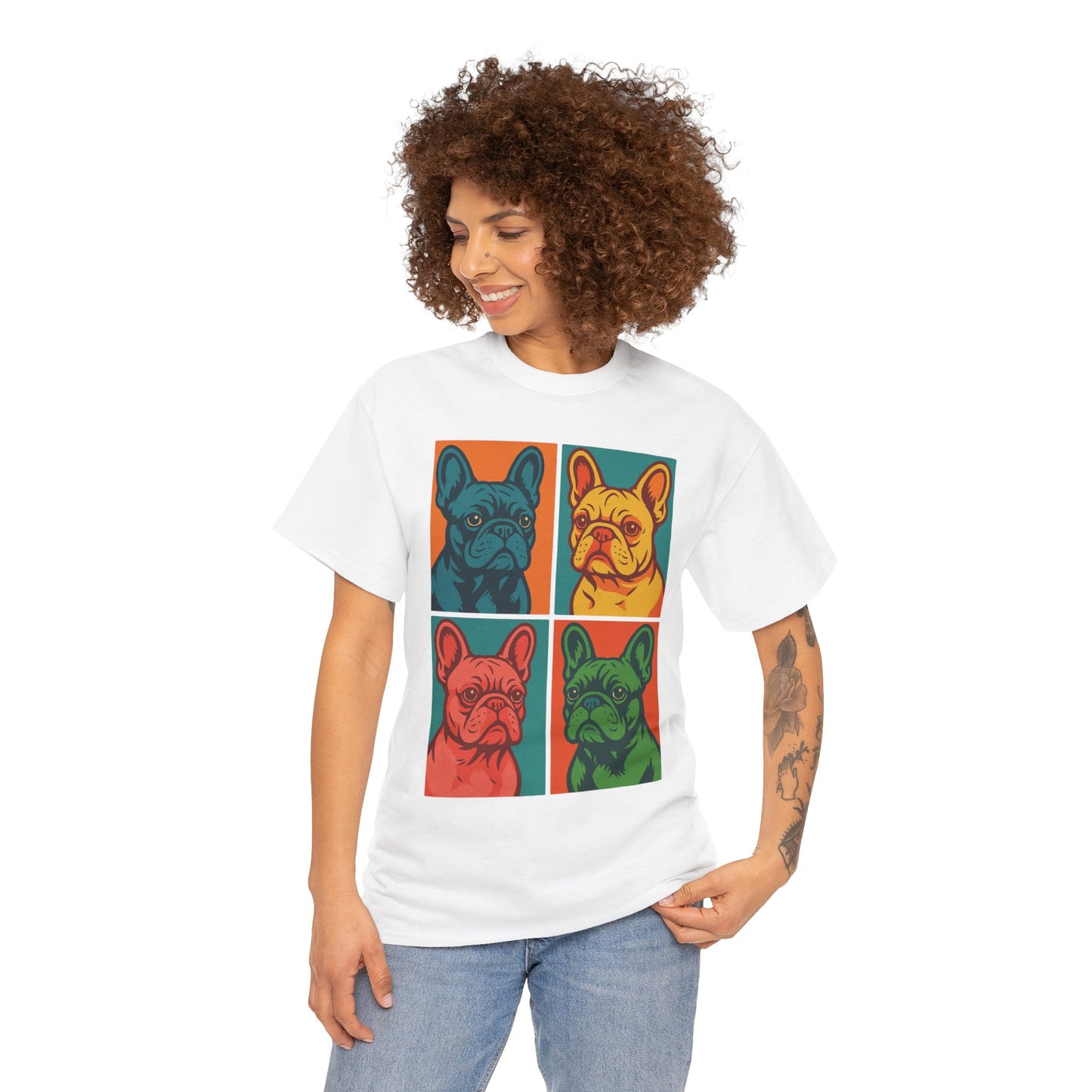 Pop Art French Bulldog T-Shirt • Colorful Frenchie Dog Tee • Retro Pop Art Dog Shirt • French Bulldog Lover Gift • Bright Graphic Dog Tee