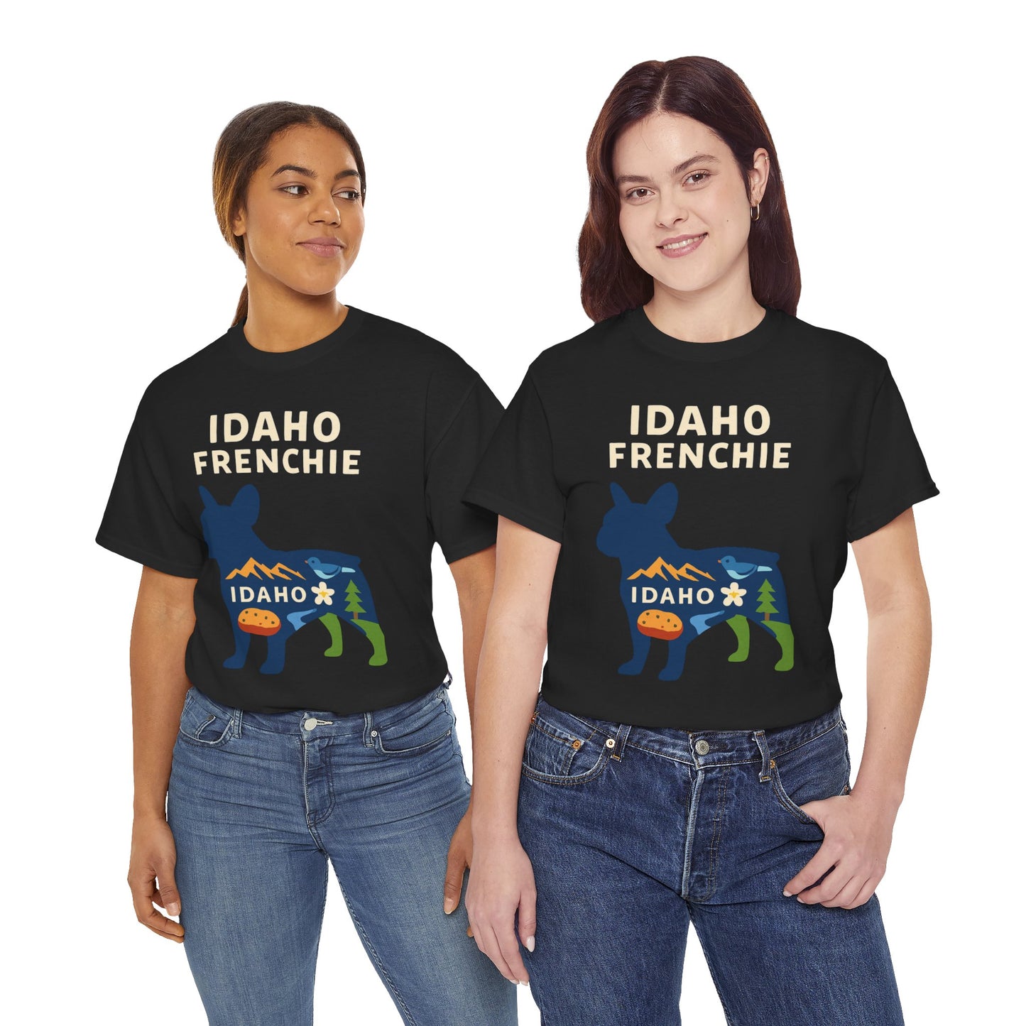 Idaho Frenchie T-Shirt | Idaho Dog Lover Tee | French Bulldog State Shirt | Idaho Gift for Frenchie Owners | Cute Frenchie Graphic Tee
