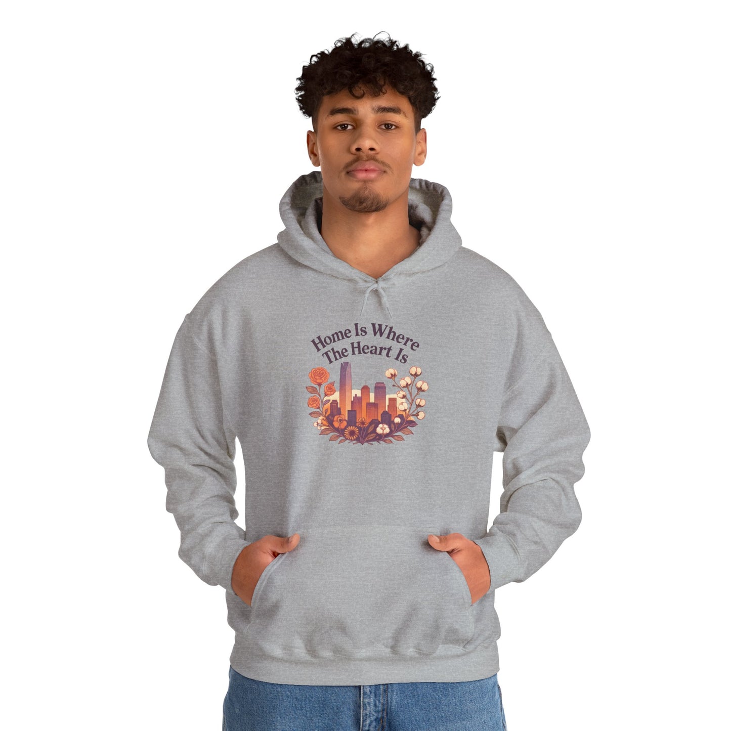 Home Is Where the Heart Is Oklahoma City Hoodie | Oklahoma Pride Gift | OKC Home Hoodie