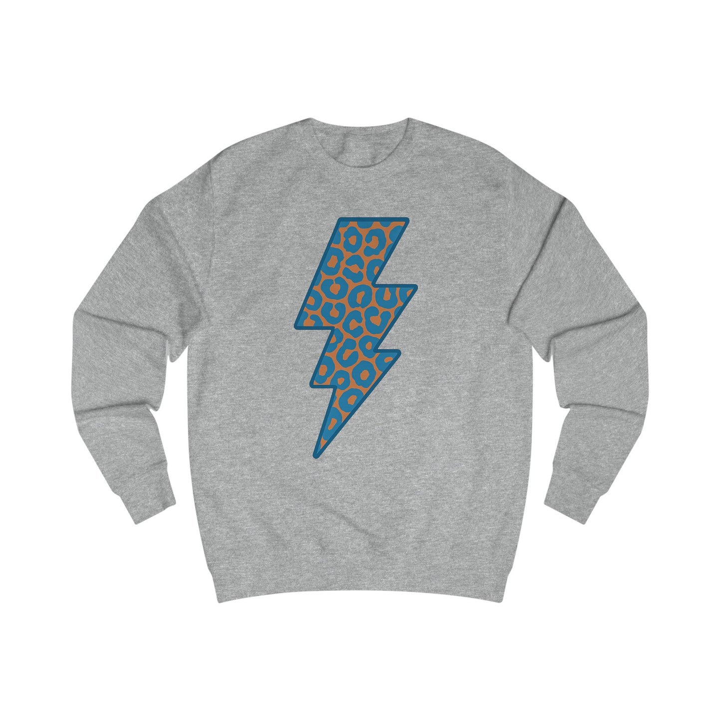 Oklahoma Basketball Sweatshirt | Blue and Orange Leopard Print Pullover | OKC Game Day Crewneck | Retro Thunder Fan Sweater