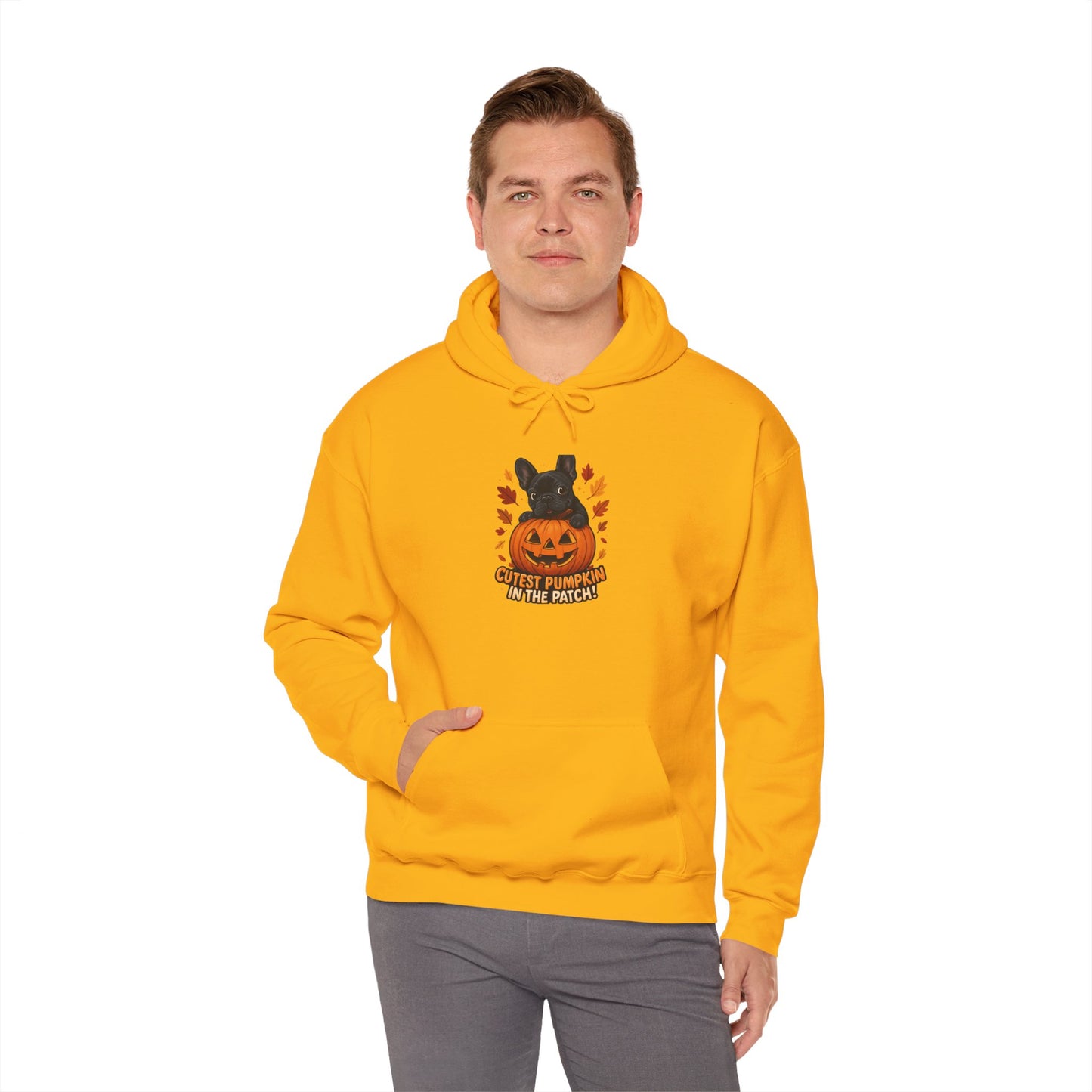 Cutest Pumpkin in the Patch Hoodie | Frenchie Fall Sweatshirt | Halloween Dog Lover Gift | Cozy French Bulldog Pumpkin Patch Hoodie