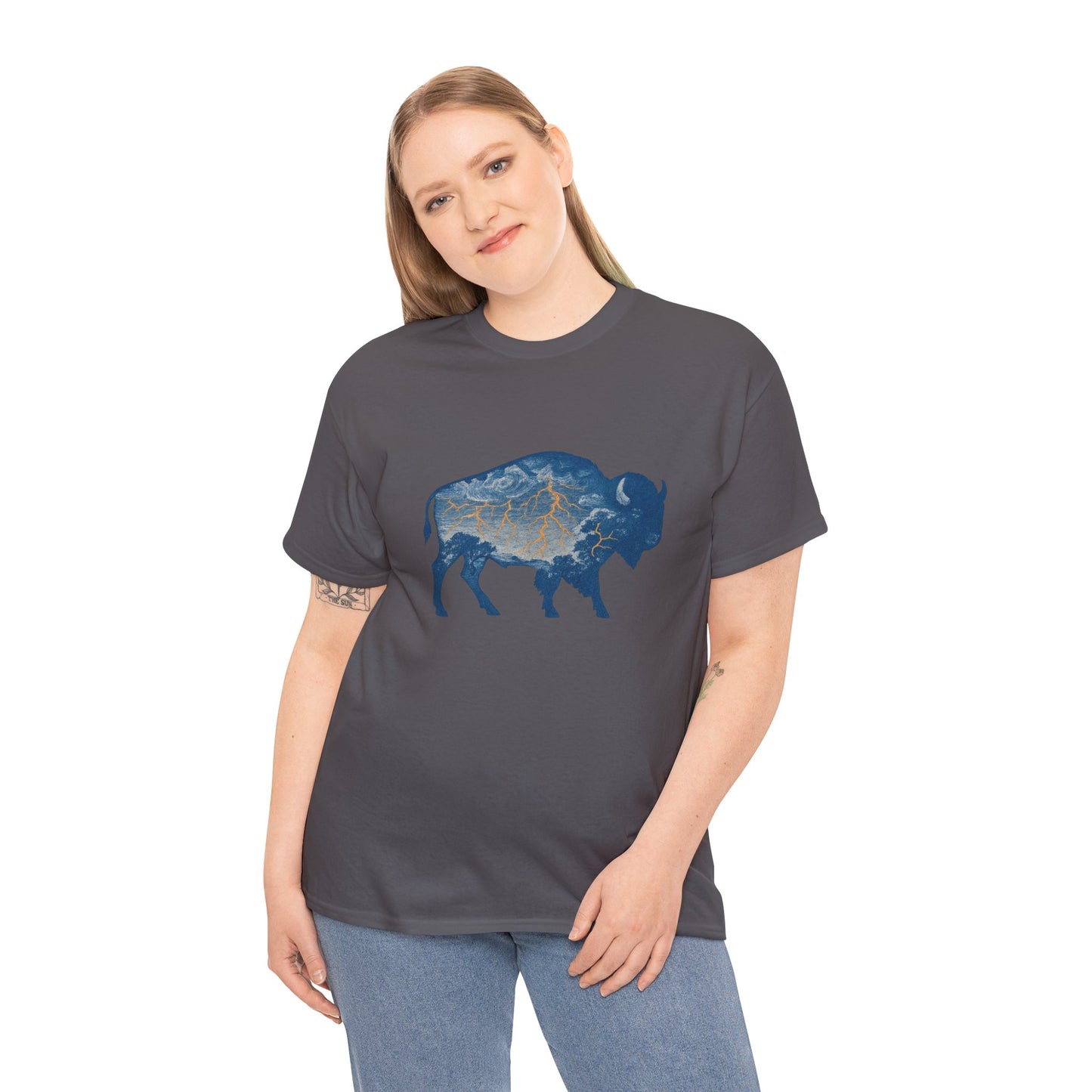Thunder Bison Lightning T-Shirt | Oklahoma City Basketball Inspired Tee | OKC Game Day Shirt