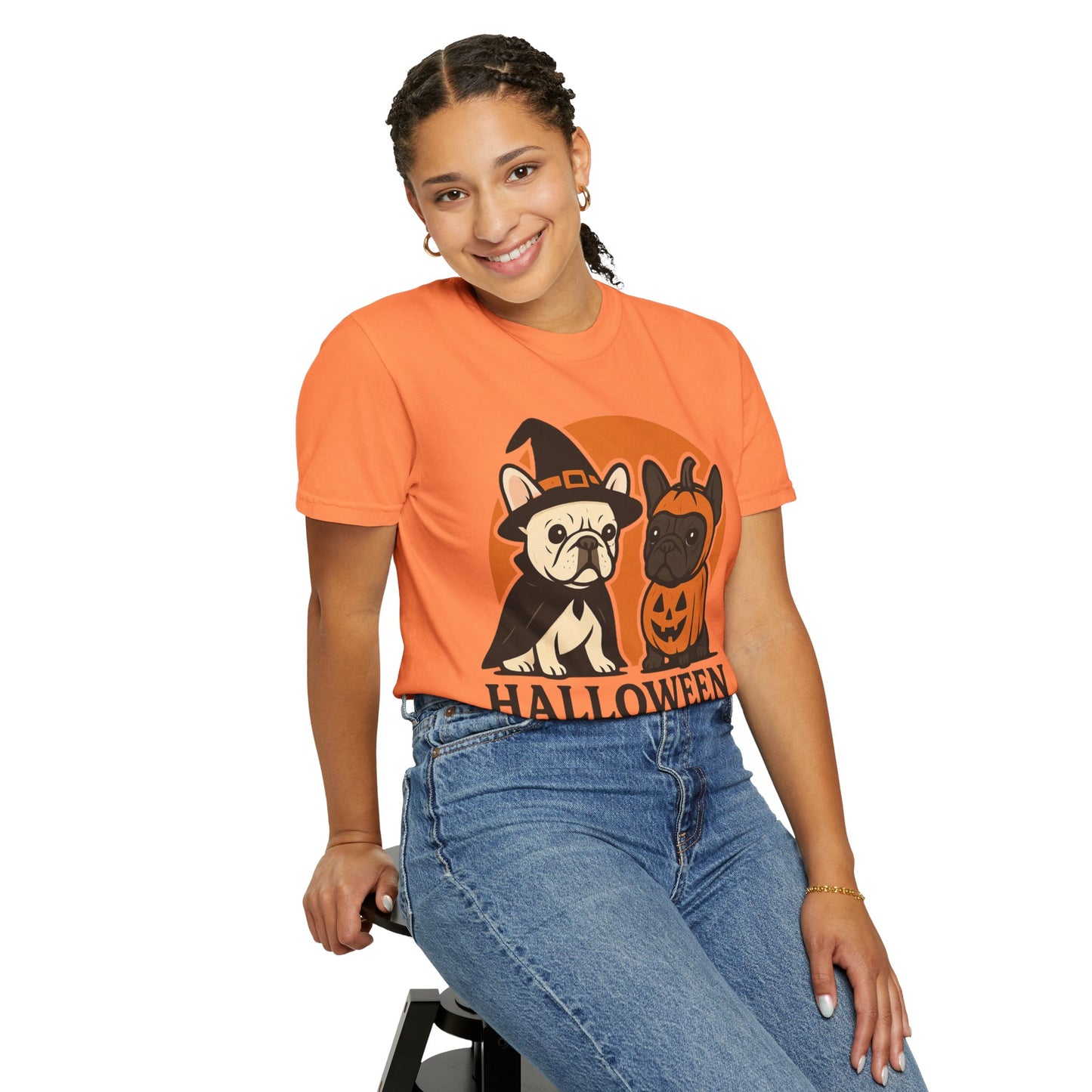French Bulldog Halloween Sweatshirt | Spooky Frenchie Pullover | Ghost Dog Lover Crewneck | Cute Pumpkin Fall Sweater