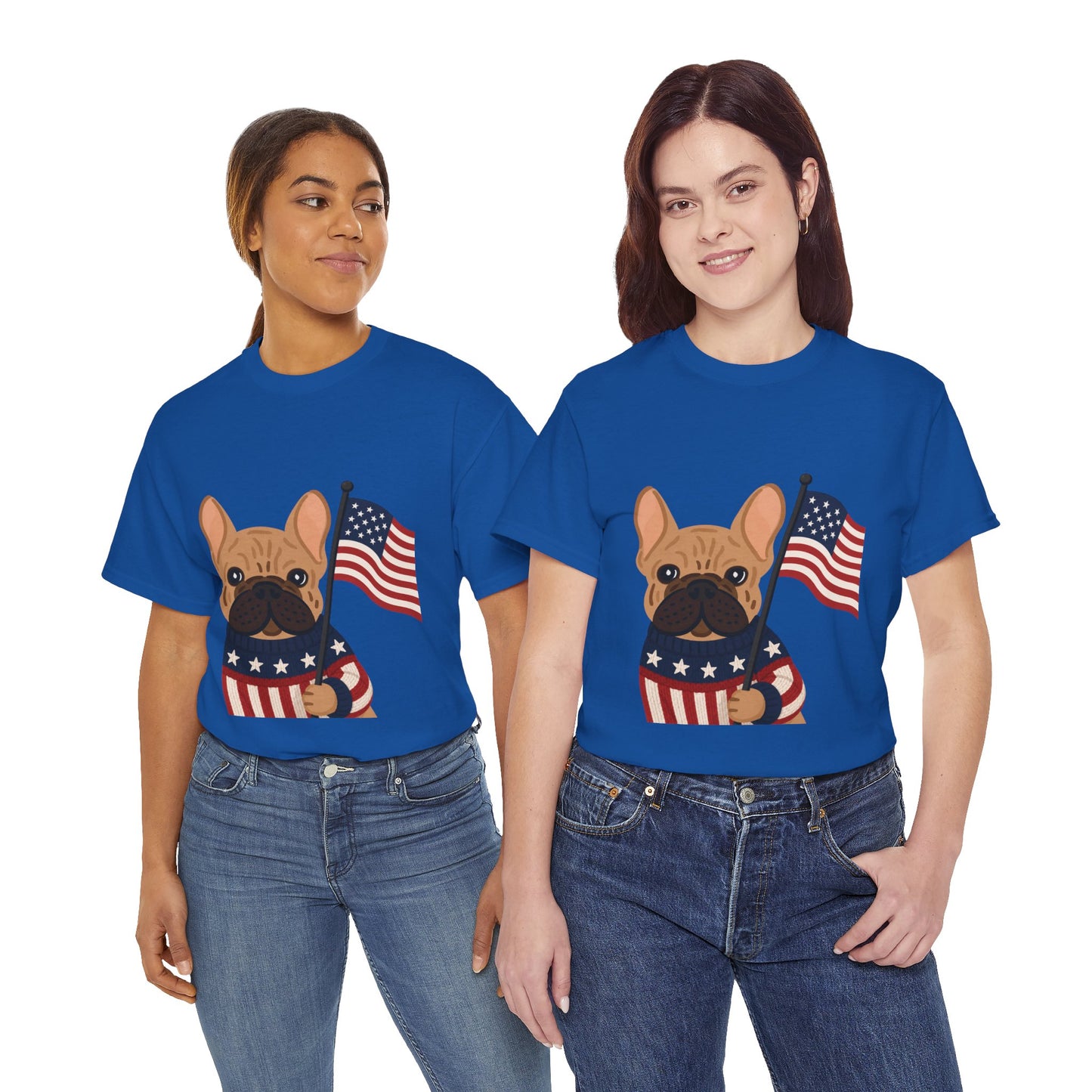 Patriotic French Bulldog Shirt, American Flag Frenchie Tee, Fourth of July Dog Lover Shirt, USA French Bulldog Gift, Patriotic Puppy Sweater Tee
