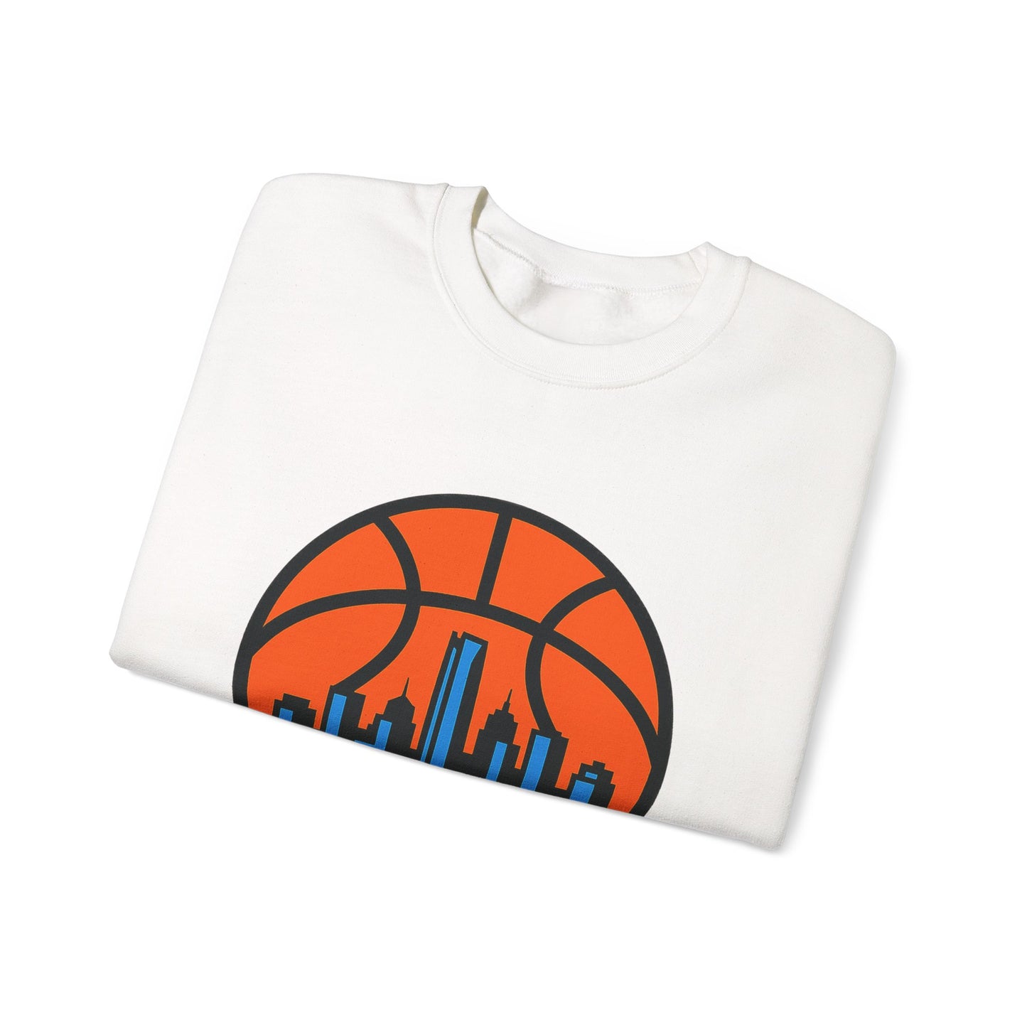 Oklahoma City Basketball Sweatshirt | Blue & Orange Skyline Pullover