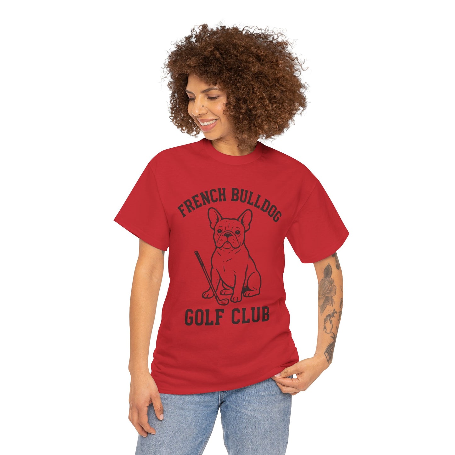 French Bulldog Golf Club Shirt | Frenchie Golf Tee | Frenchie Lover Gift | Dog Dad Golf Shirt | Dog Mom Golf Apparel | Retro Line Art Bulldog Tee