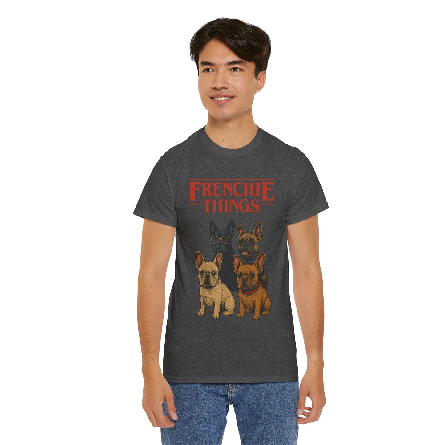 Frenchie Things Unisex Heavy Cotton Tee - Cute Dog Lover Shirt, Pet Gift, Casual Wear, Birthday Gift, Animal T-Shirt