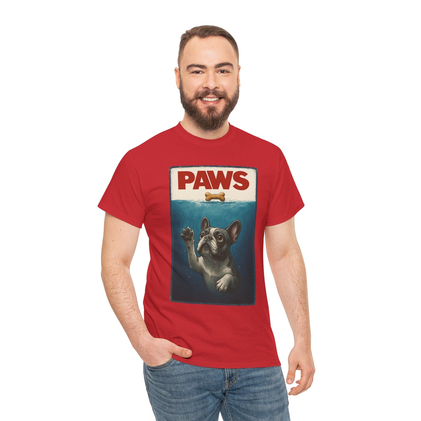 PAWS Frenchie Shirt | Funny French Bulldog Parody Tee | Dog Lover Novelty T-Shirt | Cute Frenchie Graphic | Unique Gift for Frenchie Owners