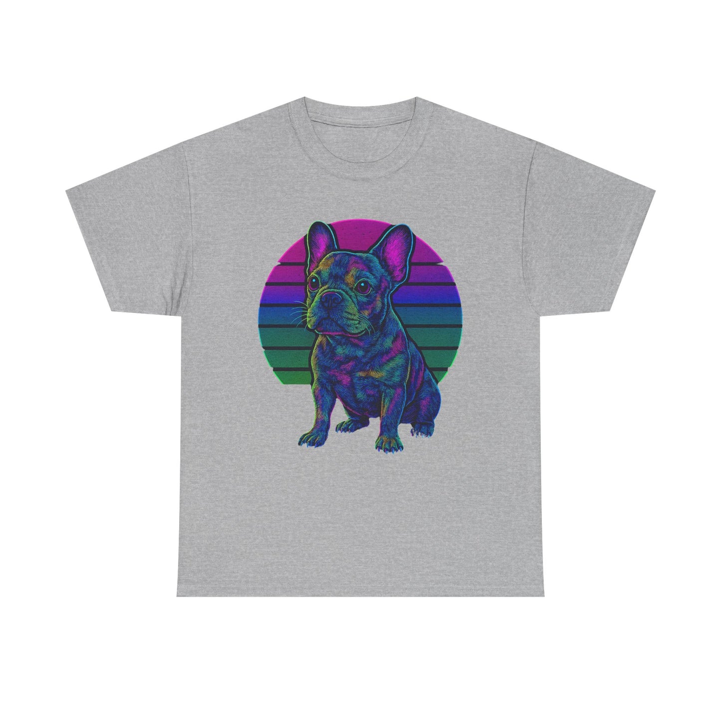 Neon French Bulldog T-Shirt | Retro 80s Frenchie Tee | Colorful Dog Lover Shirt | Electric Frenchie Gift for Men & Women