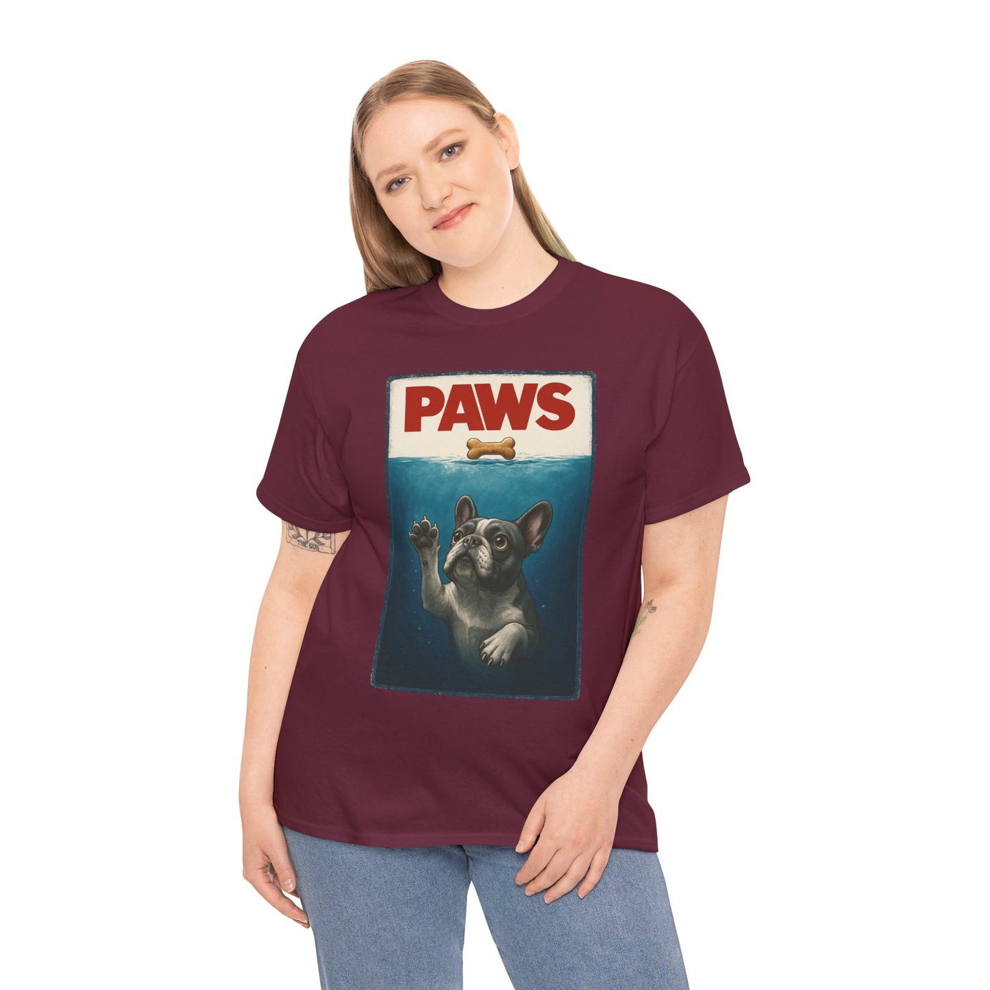 PAWS Frenchie Shirt | Funny French Bulldog Parody Tee | Dog Lover Novelty T-Shirt | Cute Frenchie Graphic | Unique Gift for Frenchie Owners